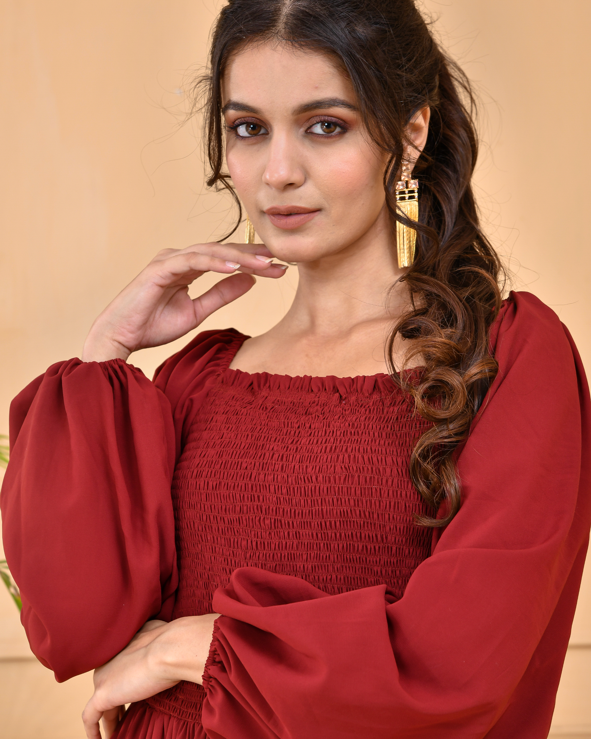 Mulberry Long Tiered Dress