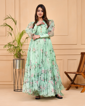 Elaichi Long Flare Dress