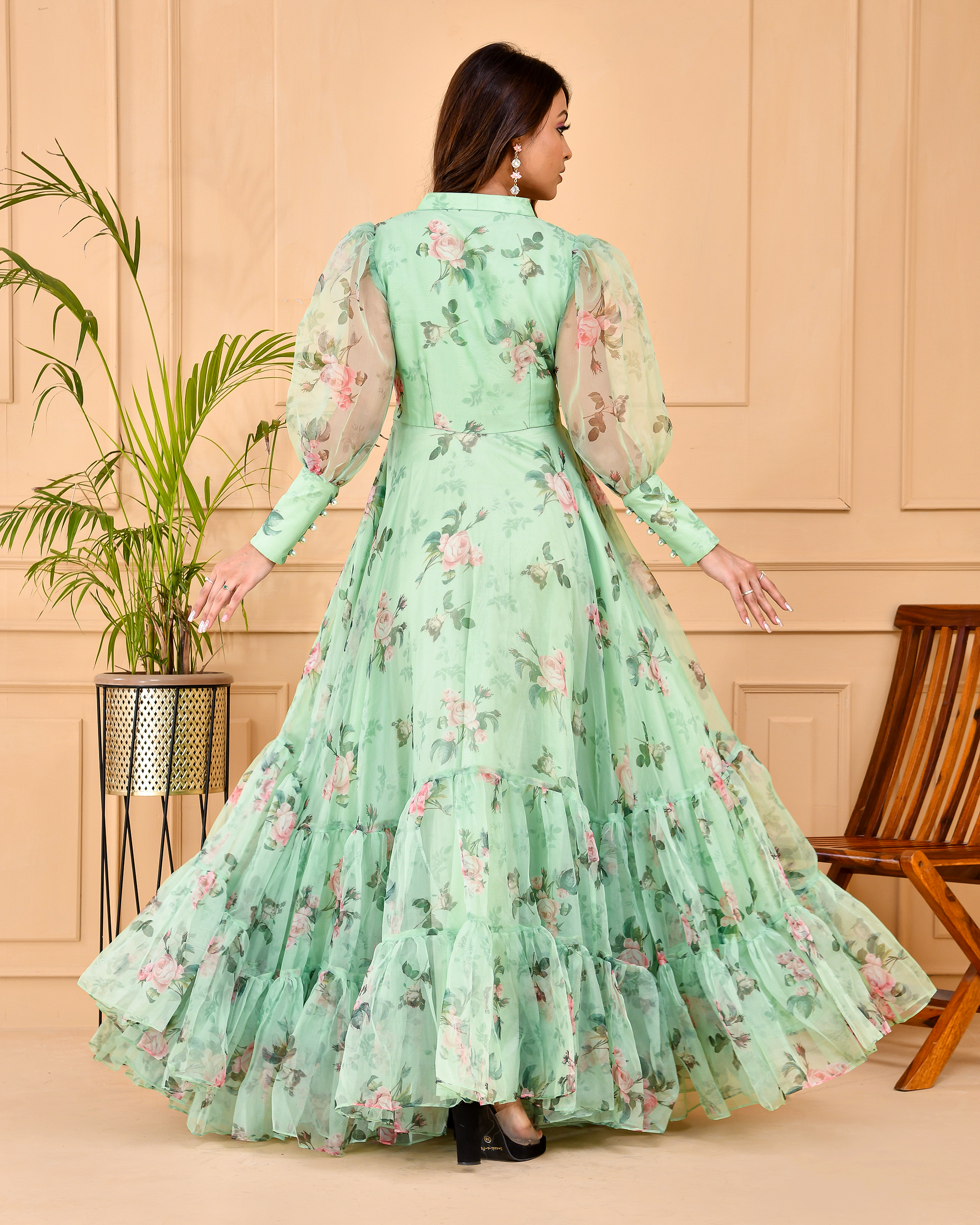 Elaichi Long Flare Dress