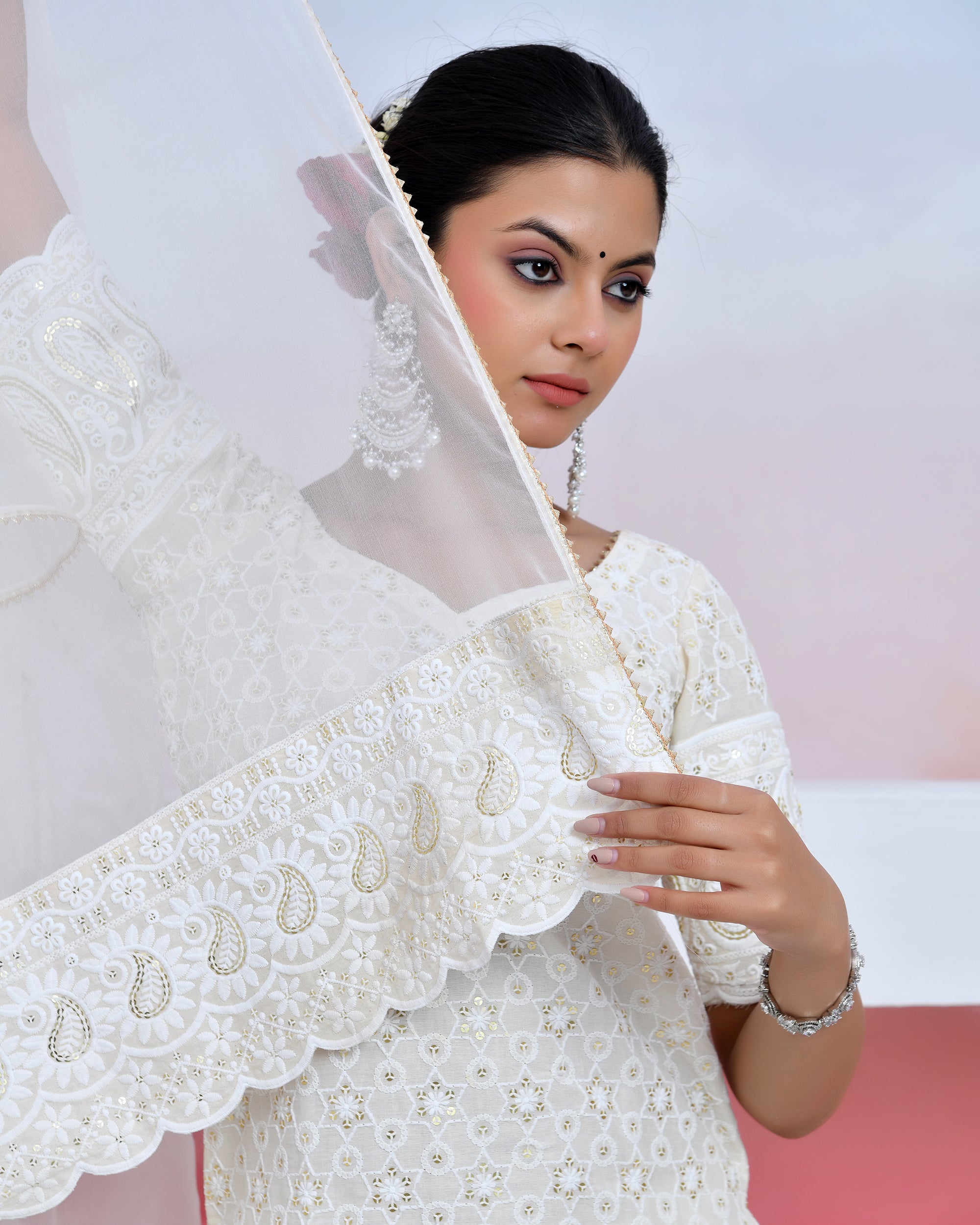 Flora Chikankari Sharara Set