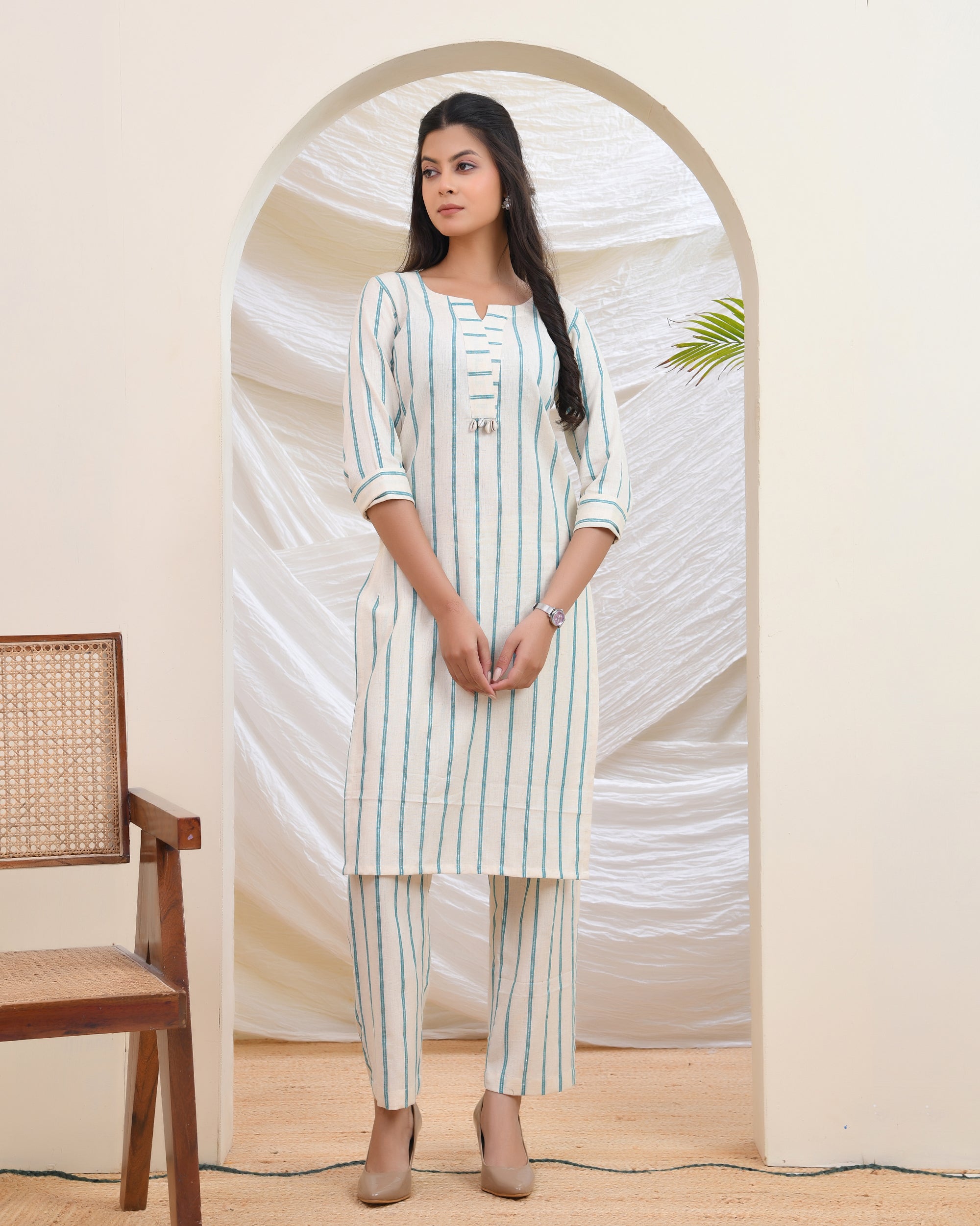 Classic Blue Stripes Co-ord Set