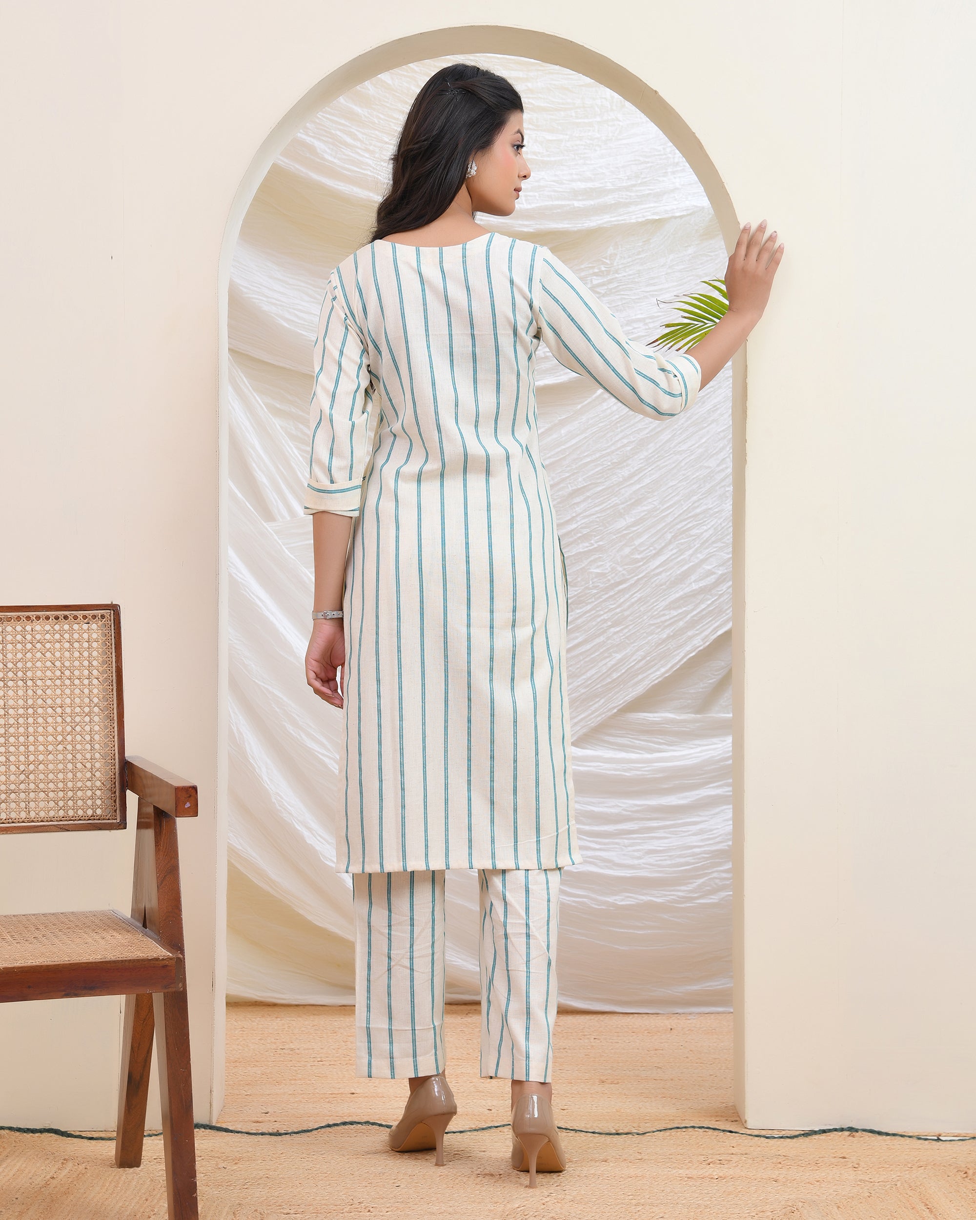 Classic Blue Stripes Co-ord Set