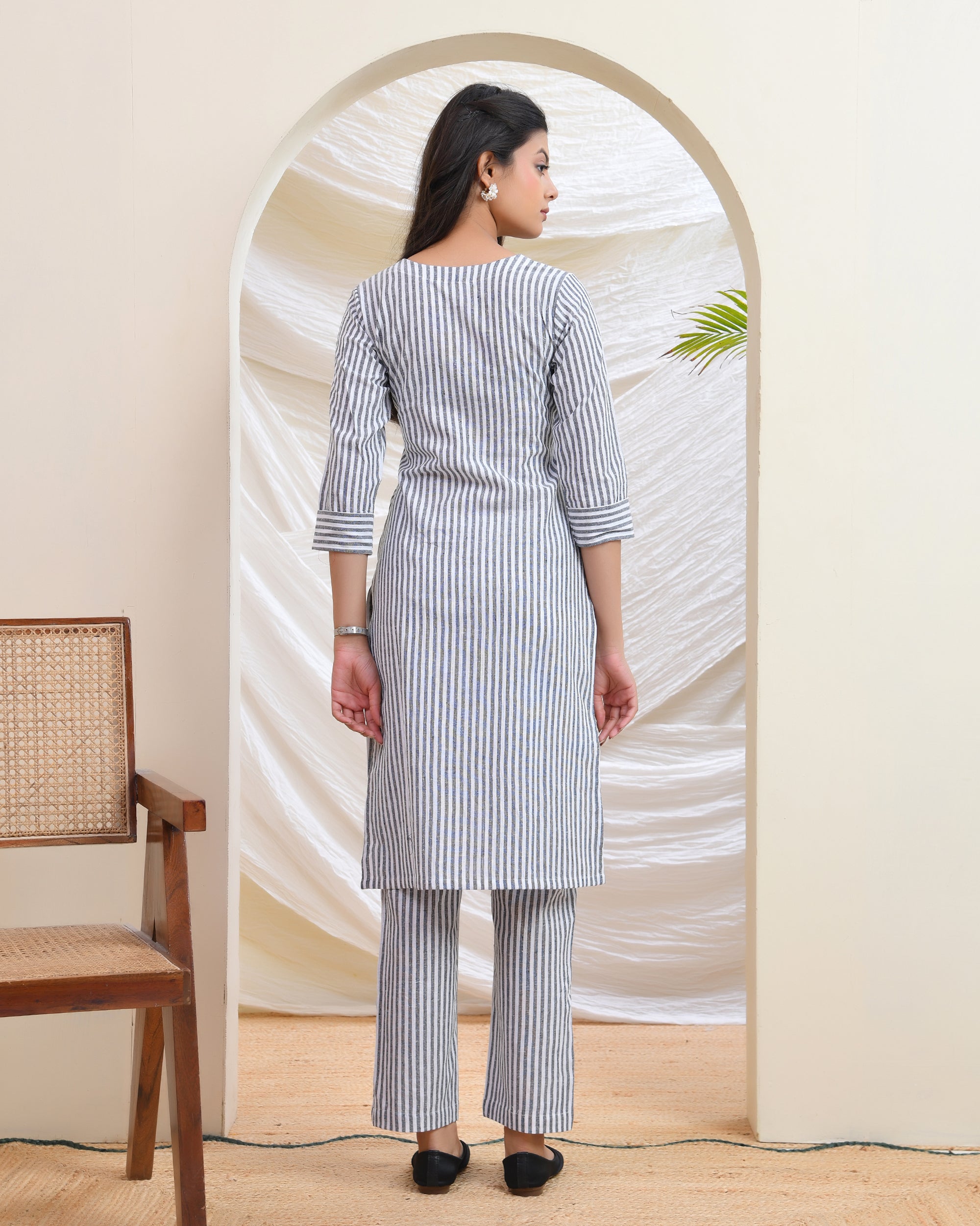Classic Grey Stripe Co-ord Set