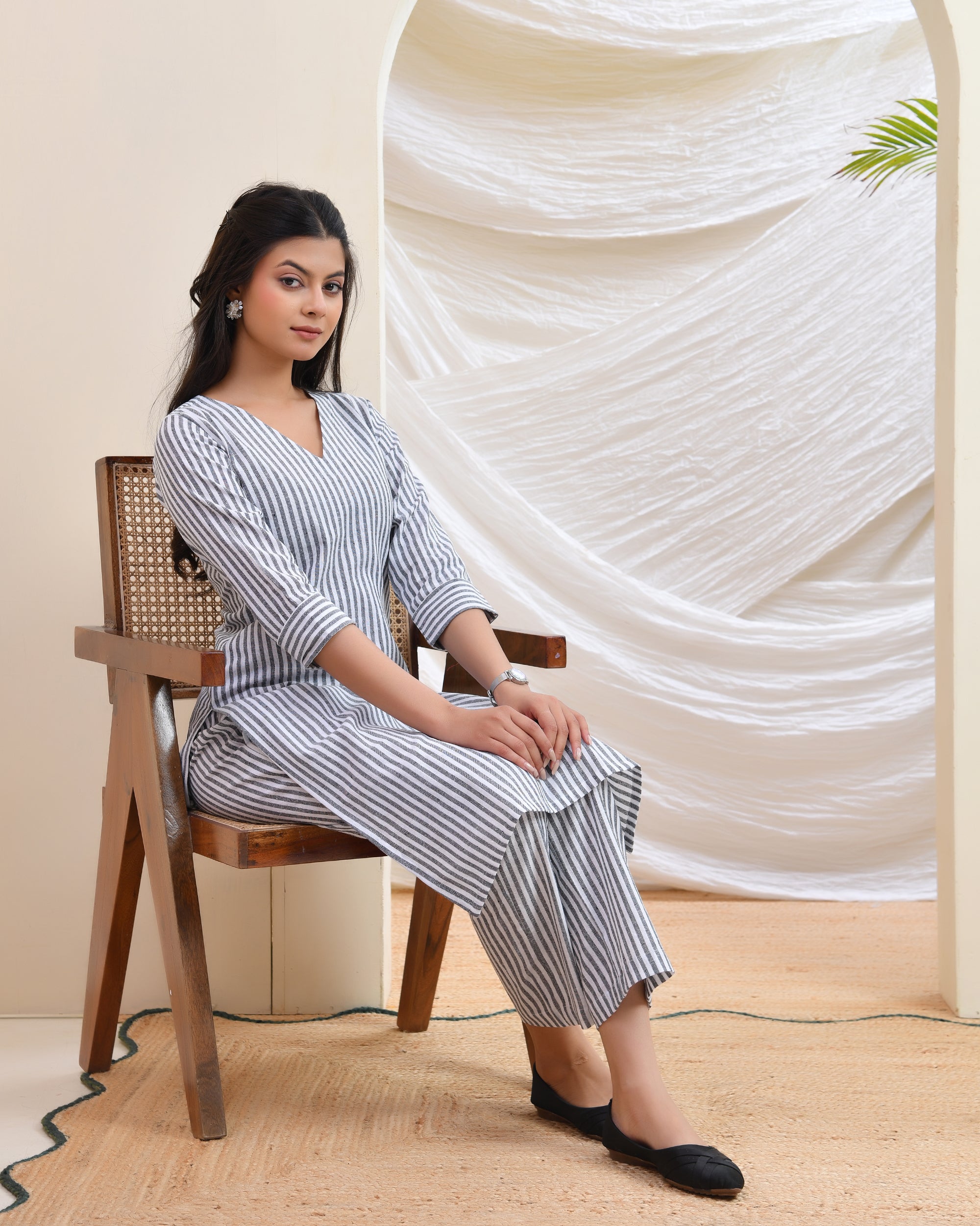Classic Grey Stripe Co-ord Set