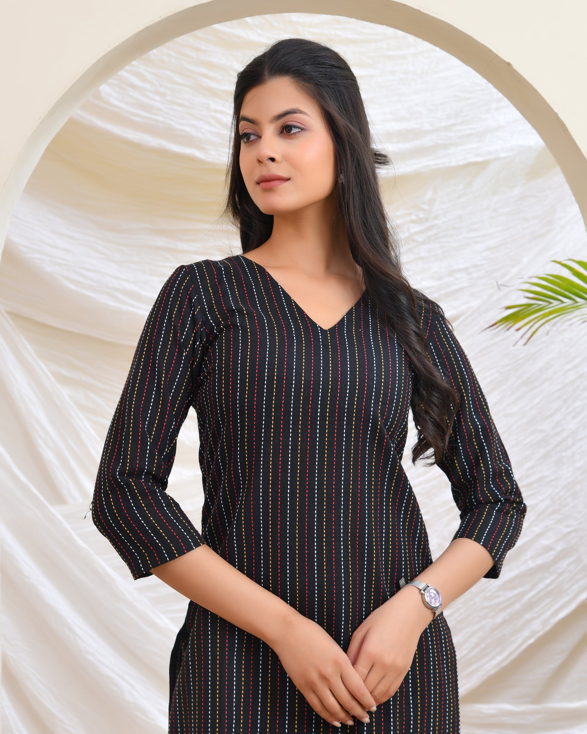 Black Kantha Co-ord Set
