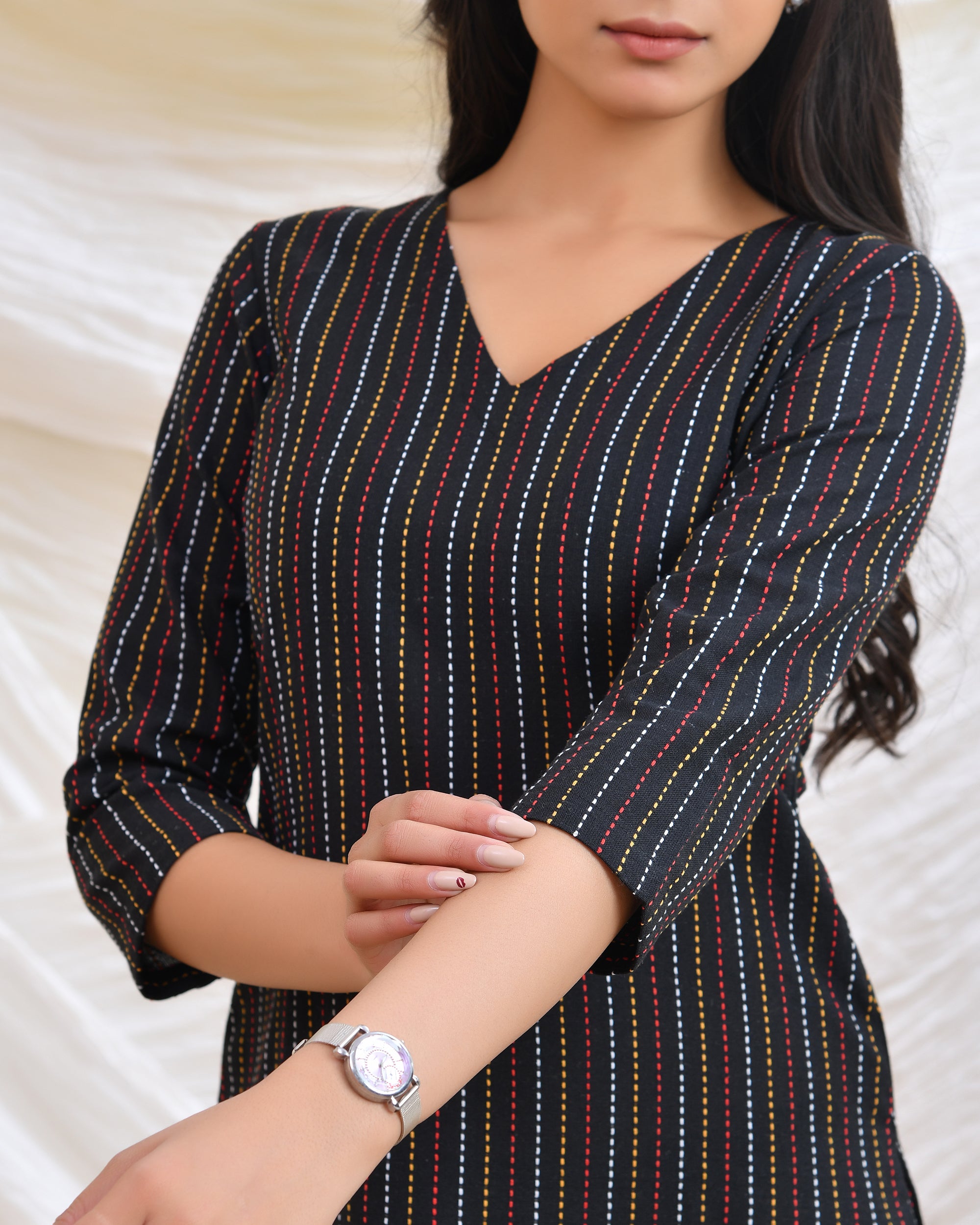 Black Kantha Co-ord Set