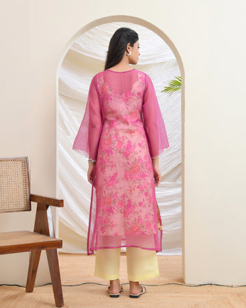 Yellow Doriya Kurta Set