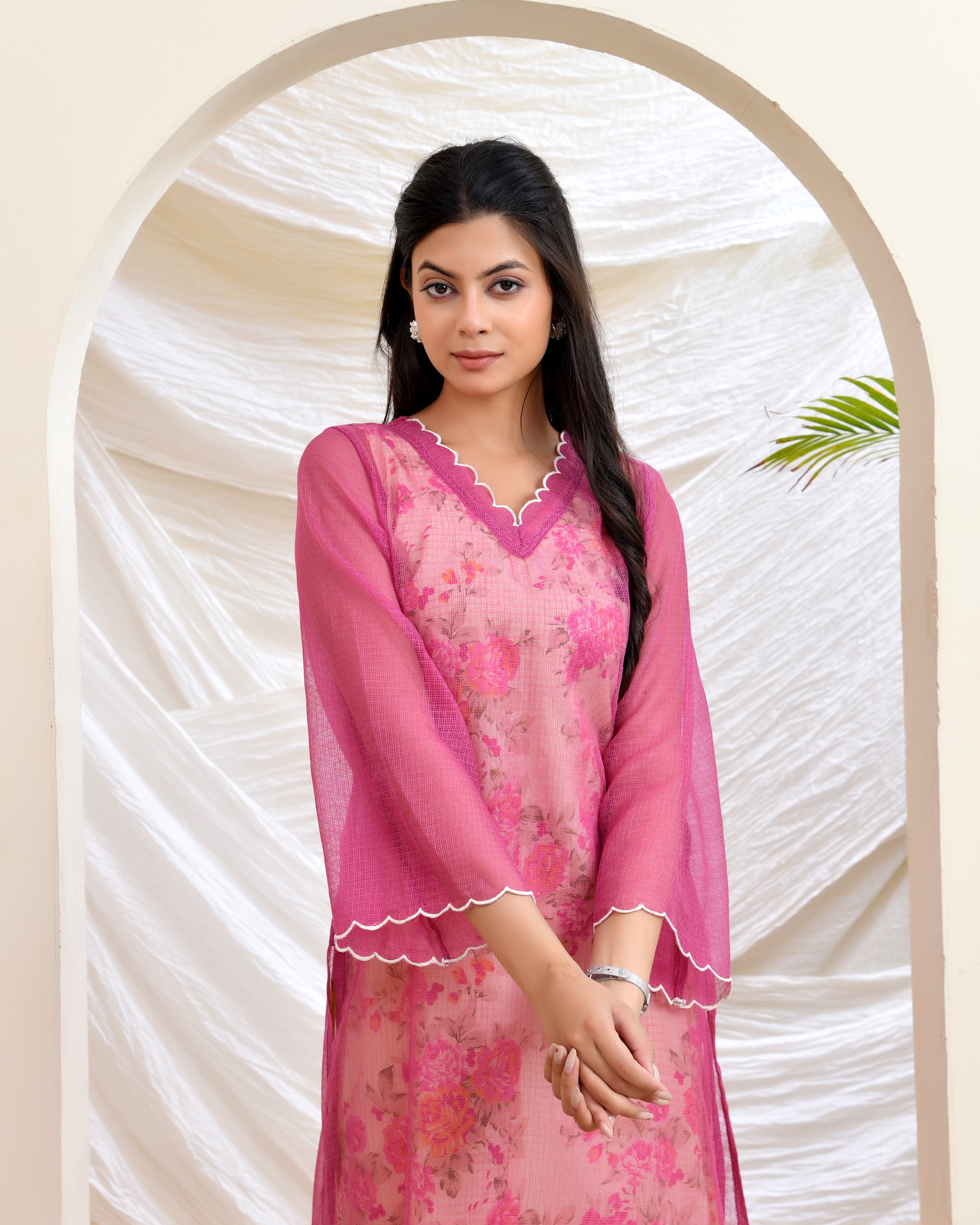 Yellow Doriya Kurta Set