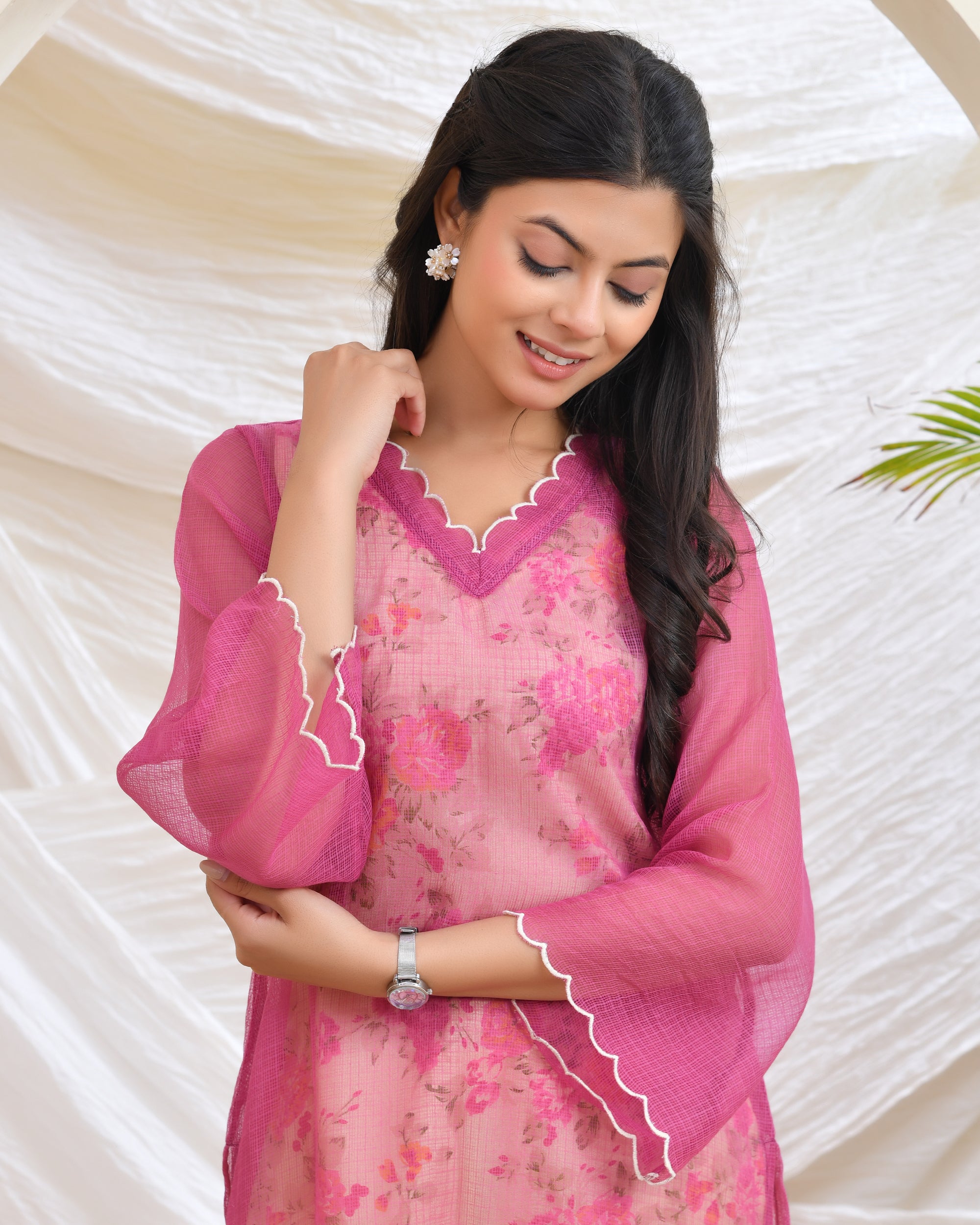 Yellow Doriya Kurta Set
