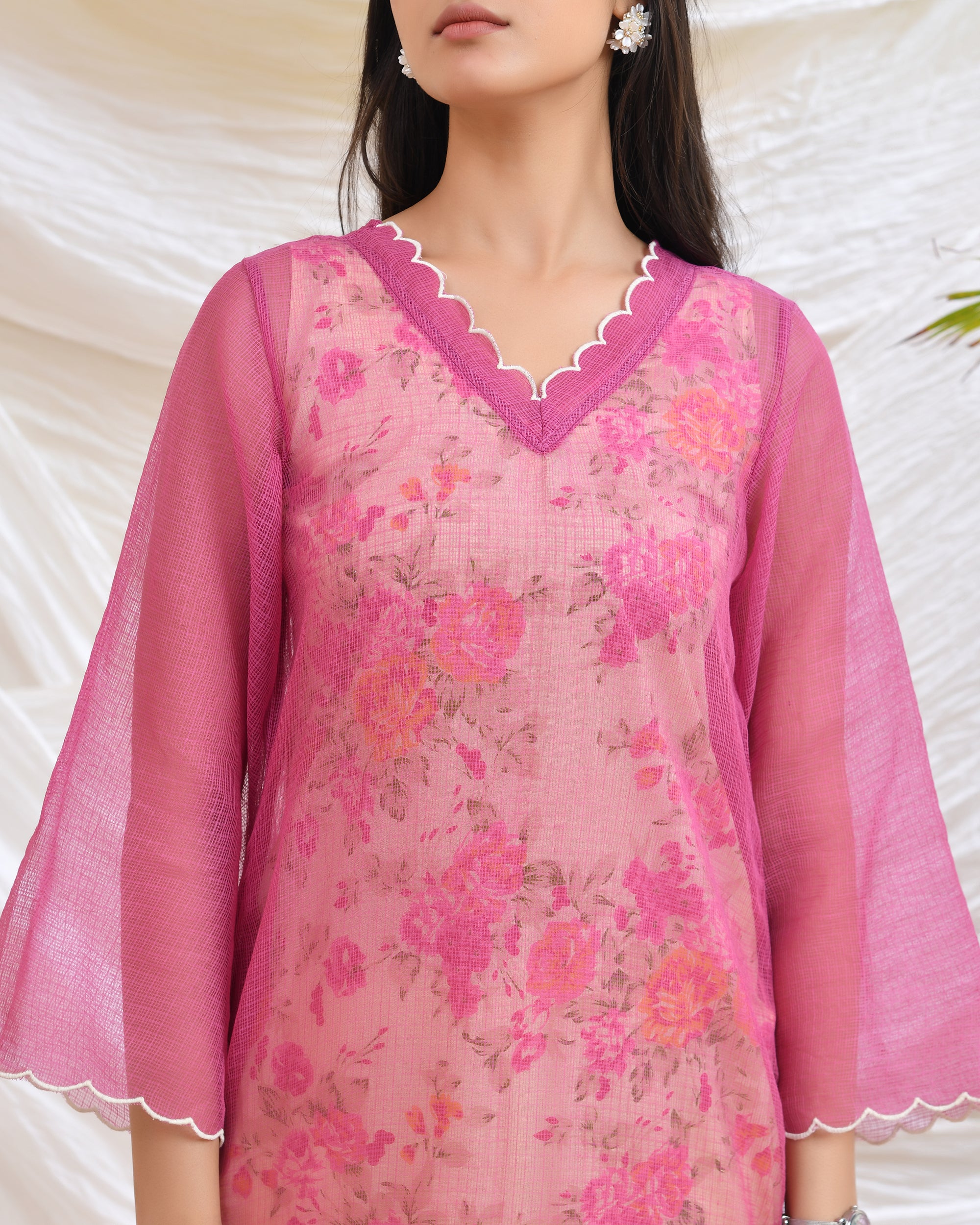 Yellow Doriya Kurta Set