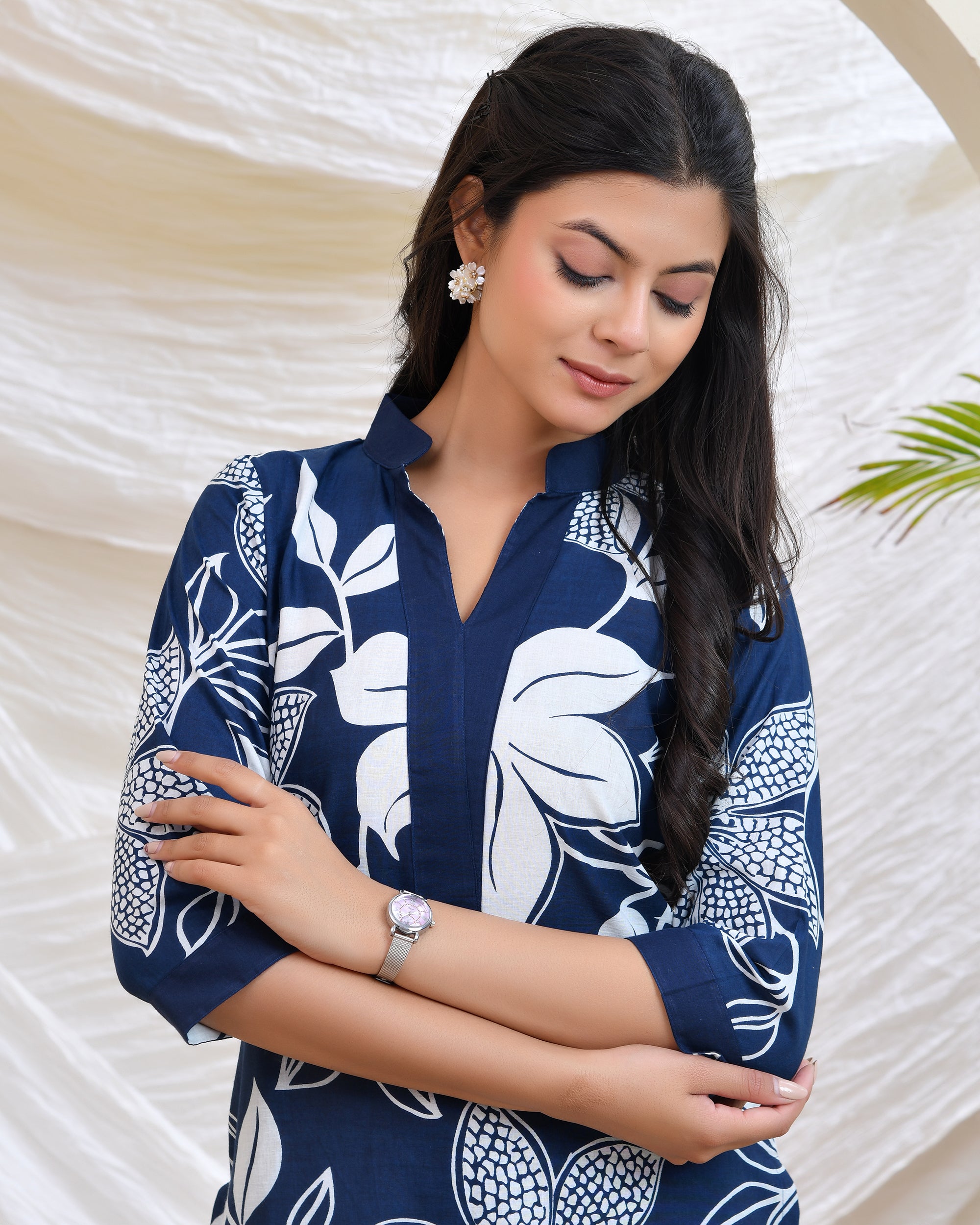 Blue Printed Cotton Co-ord Set
