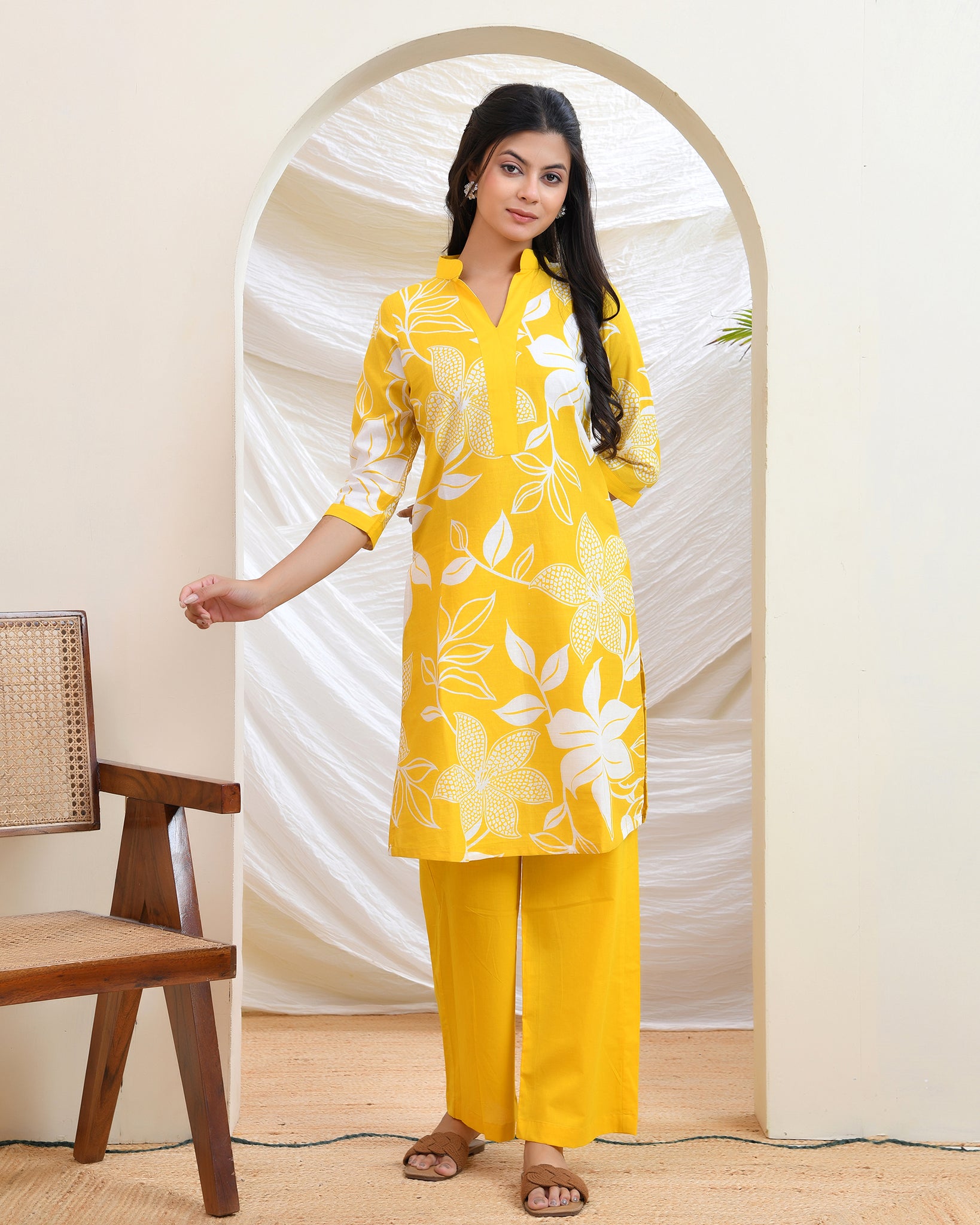 Yellow Printed Co-ord Set