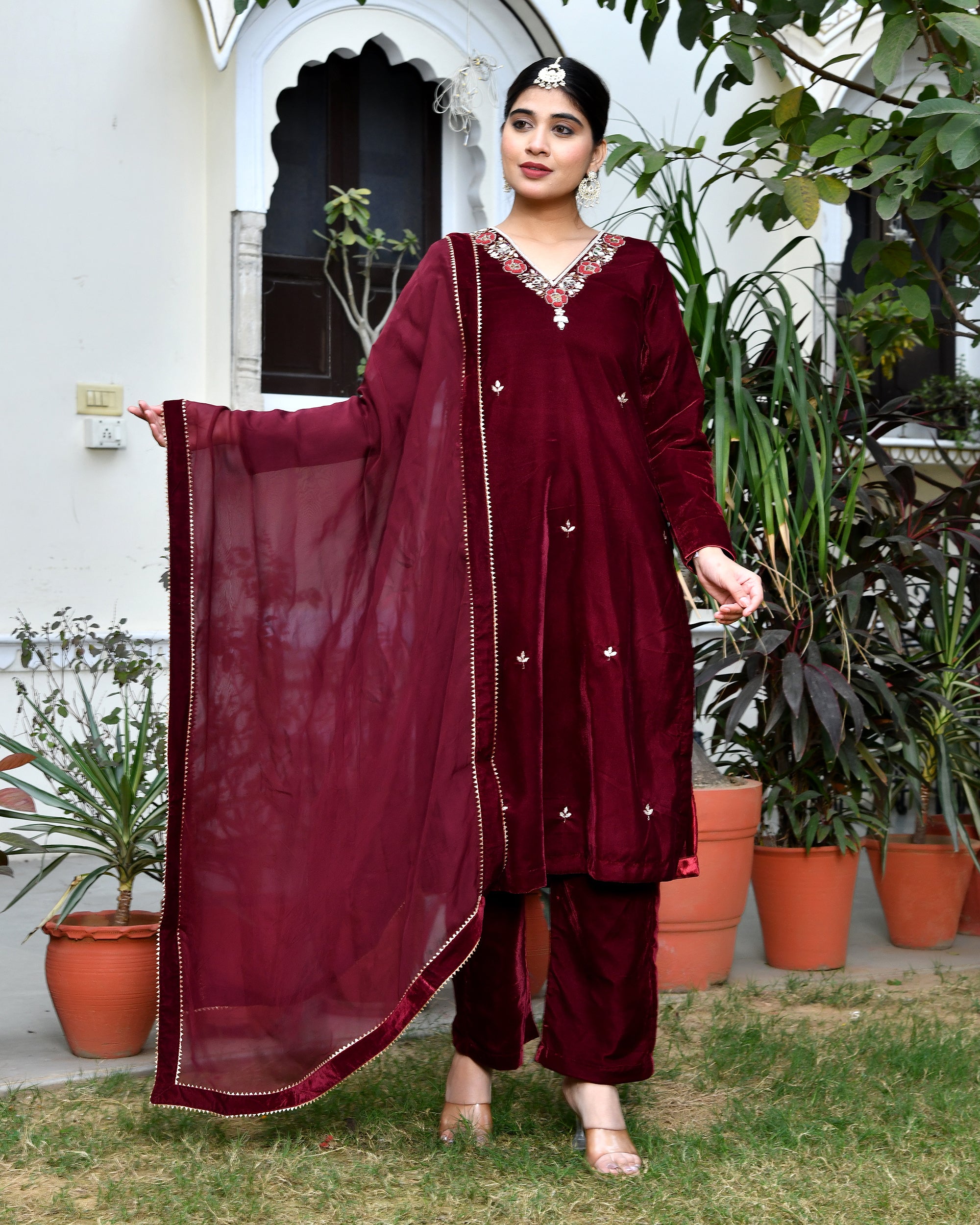 Parampara Velvet Suit Set