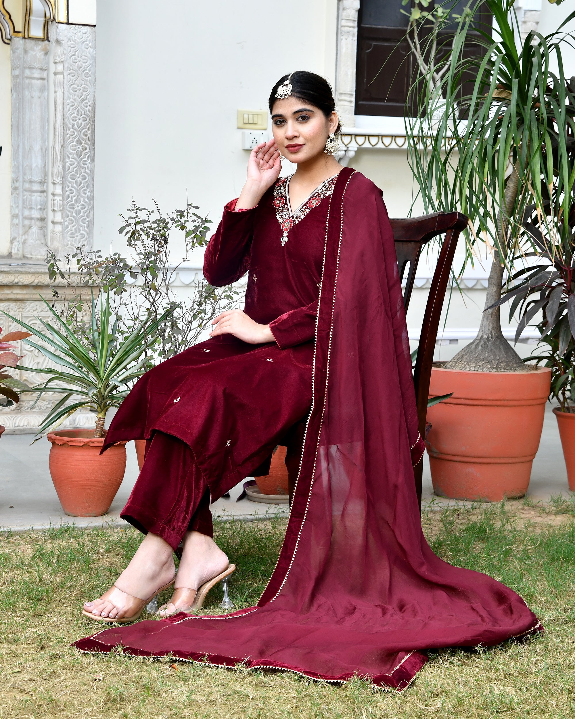 Parampara Velvet Suit Set