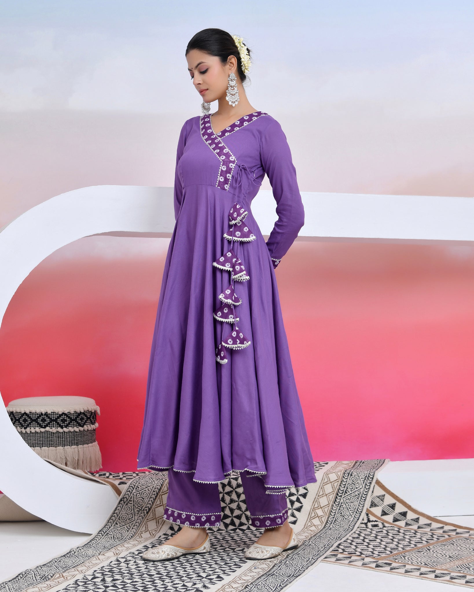 Majestic Purpal Suit Set With Duppta