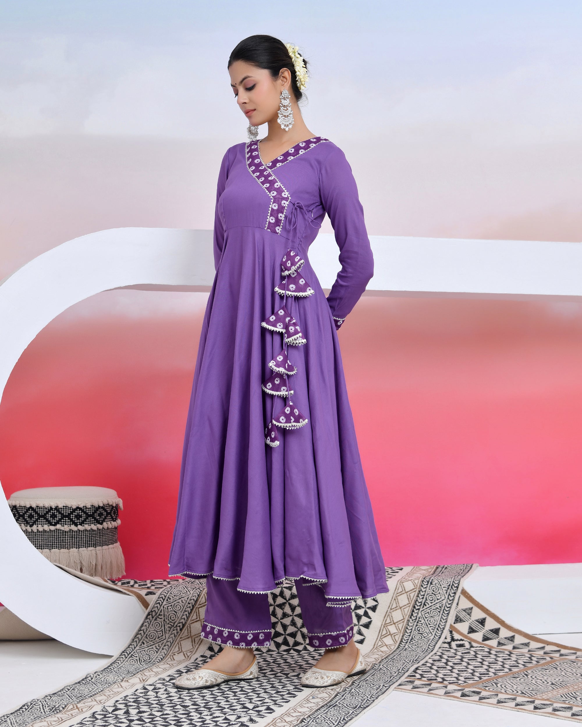 Majestic Purpal Suit Set With Duppta