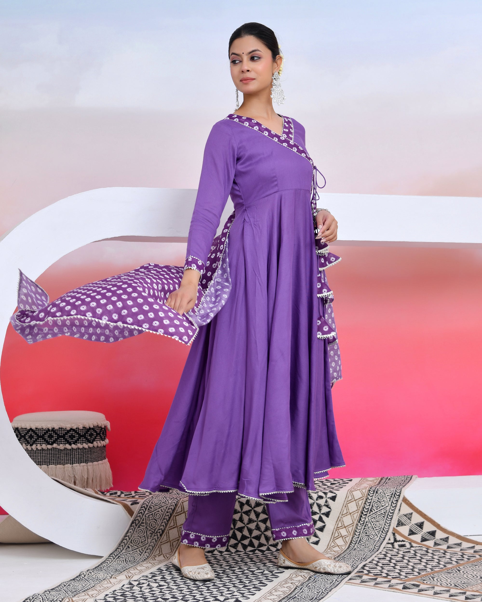 Majestic Purpal Suit Set With Duppta