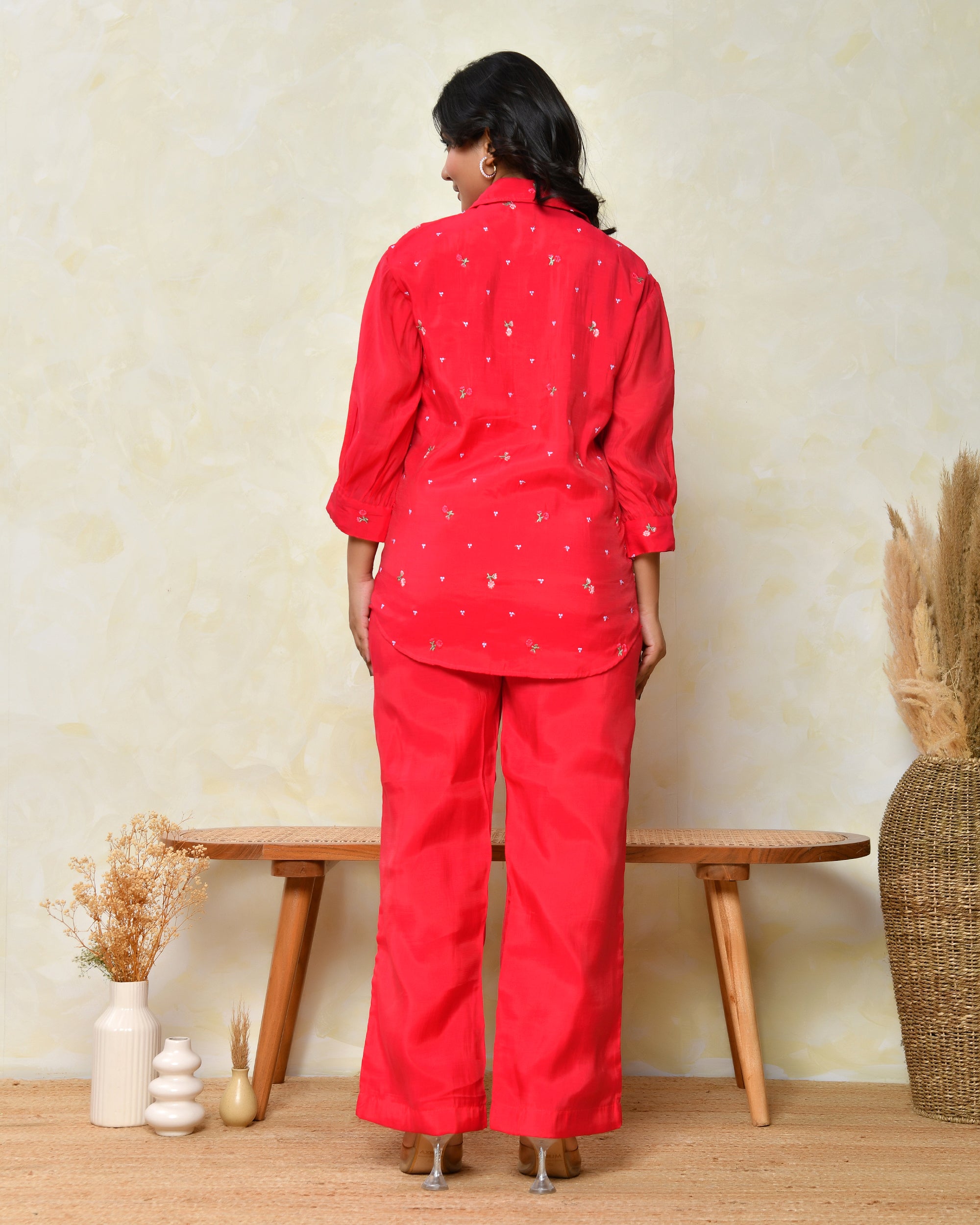 Pink Malchanderi Shirt Coord Set