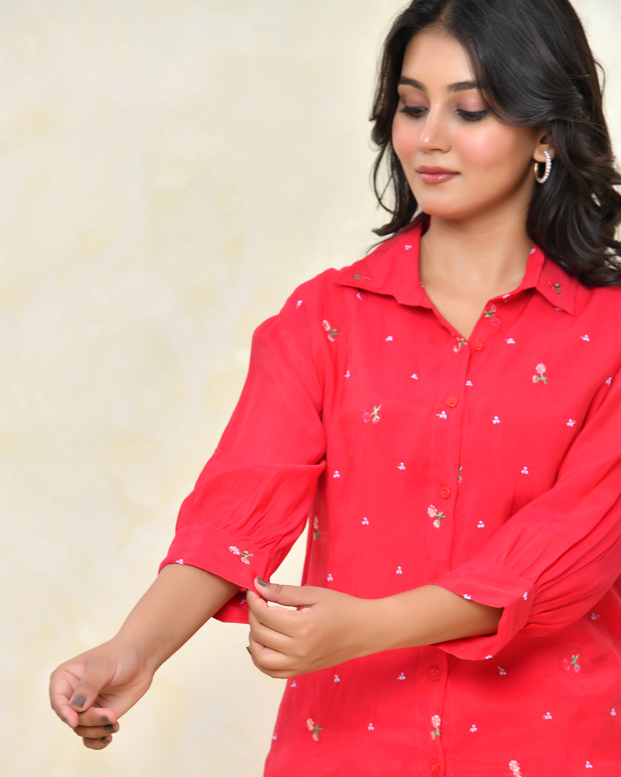 Pink Malchanderi Shirt Coord Set