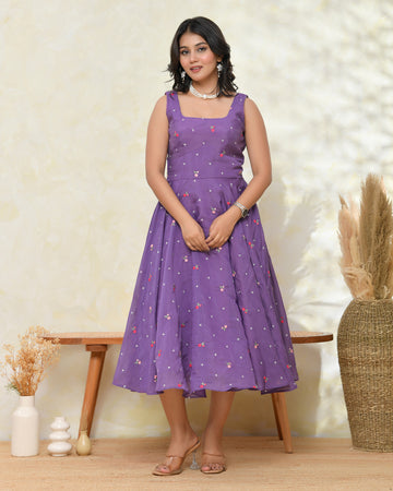 Chanderi Purpal Fare Dress