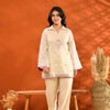 Ivory Handwork Coller Coord Set