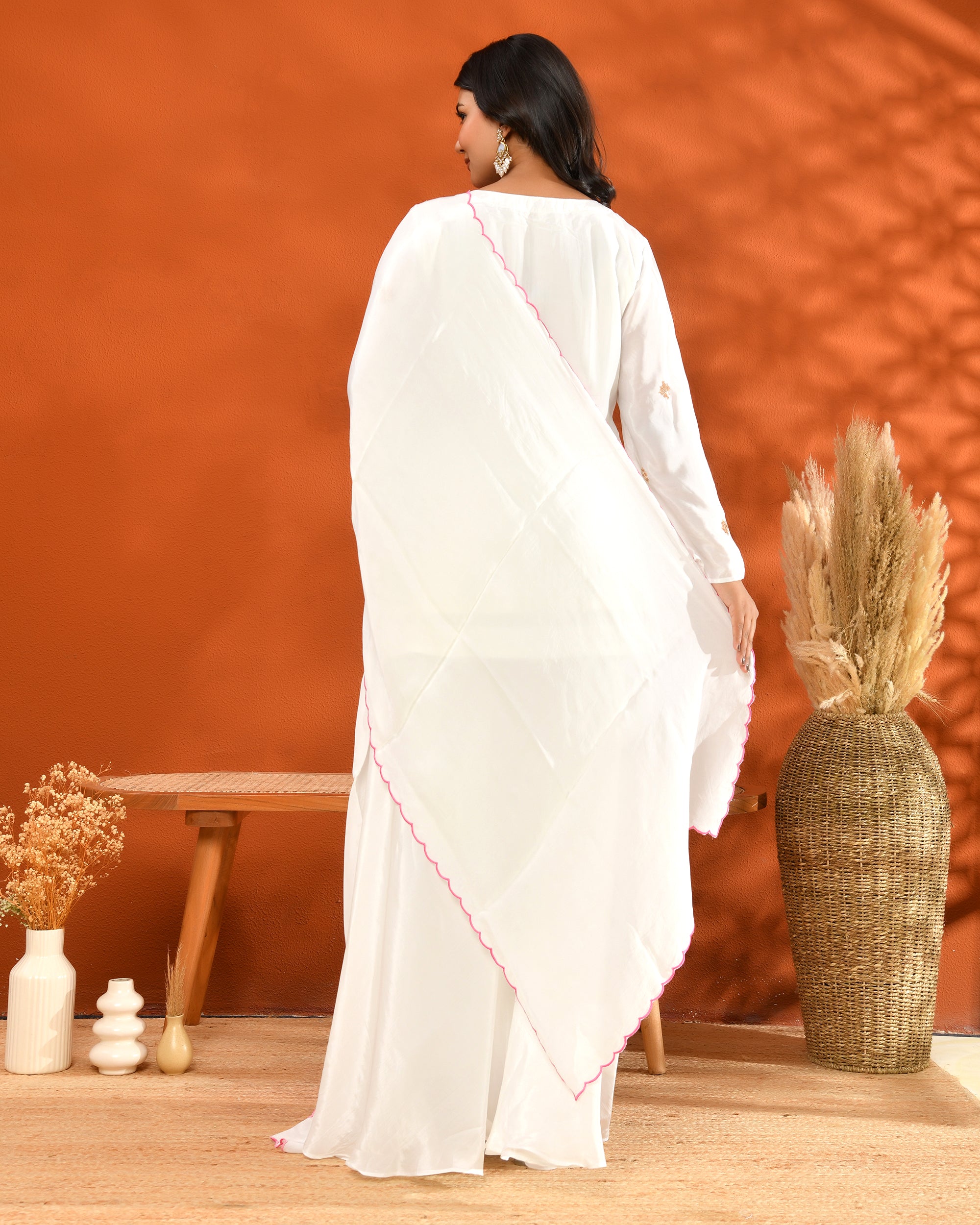 Crape handwork Sharara Set