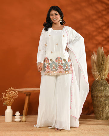 Crape handwork Sharara Set