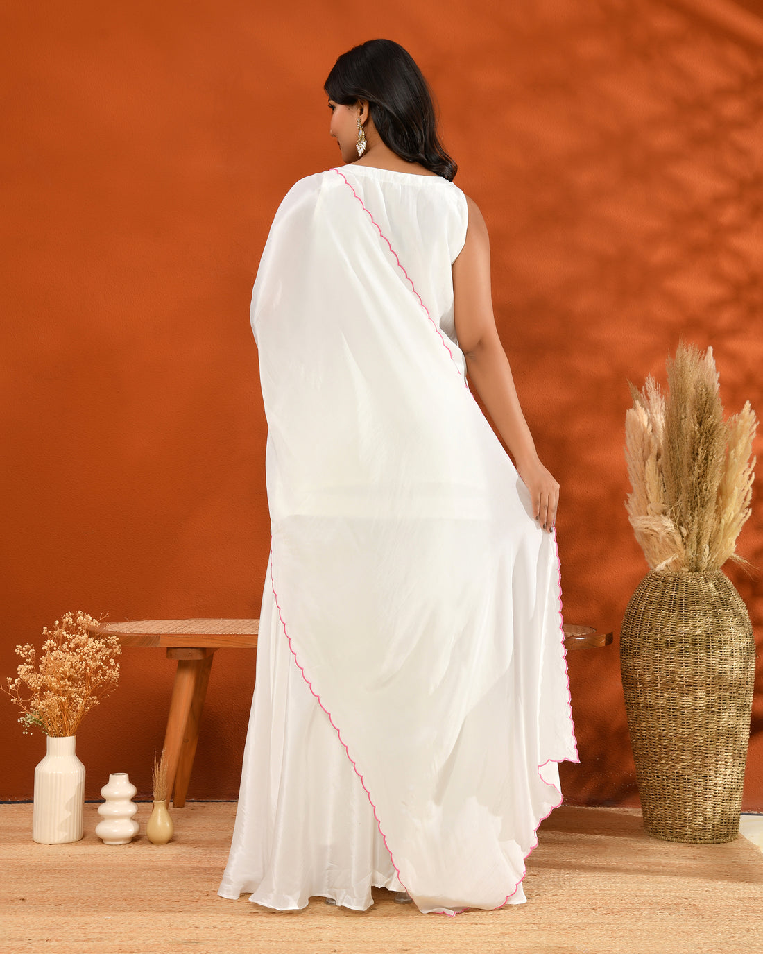 Crape Handwork Sleeveless Sharara Set