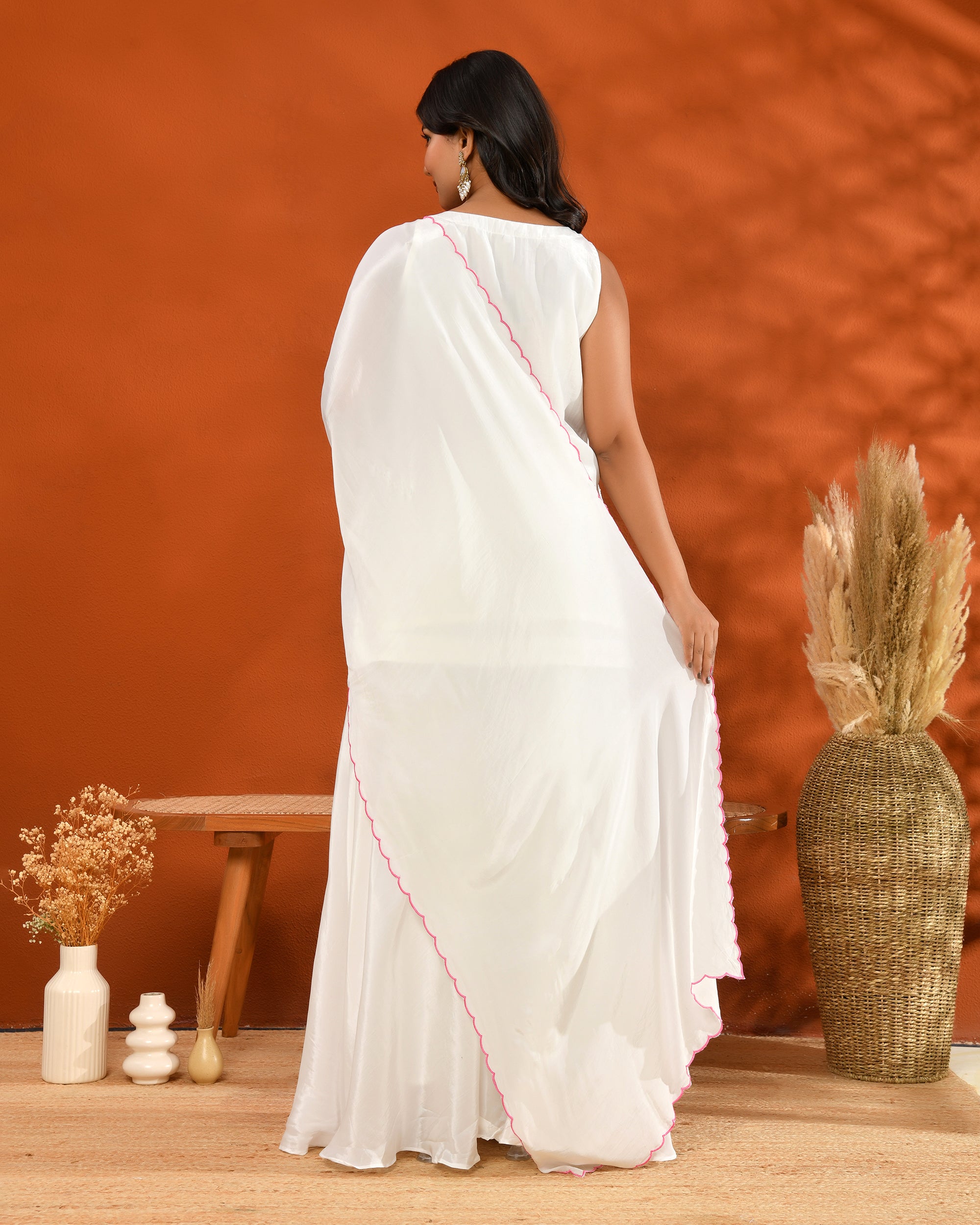 Crape Handwork Sleeveless Sharara Set