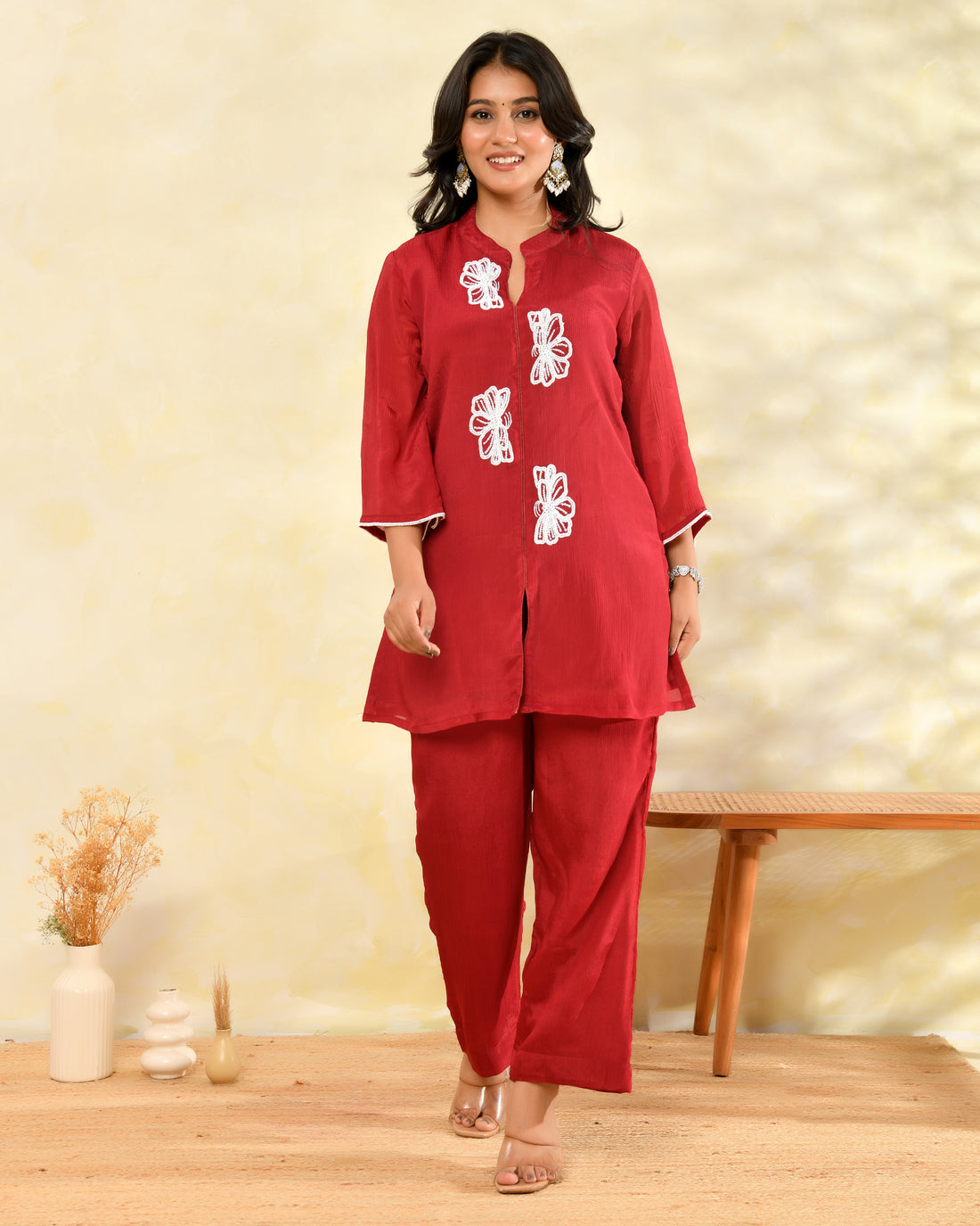 Marron Chinon Handwork Coord Set