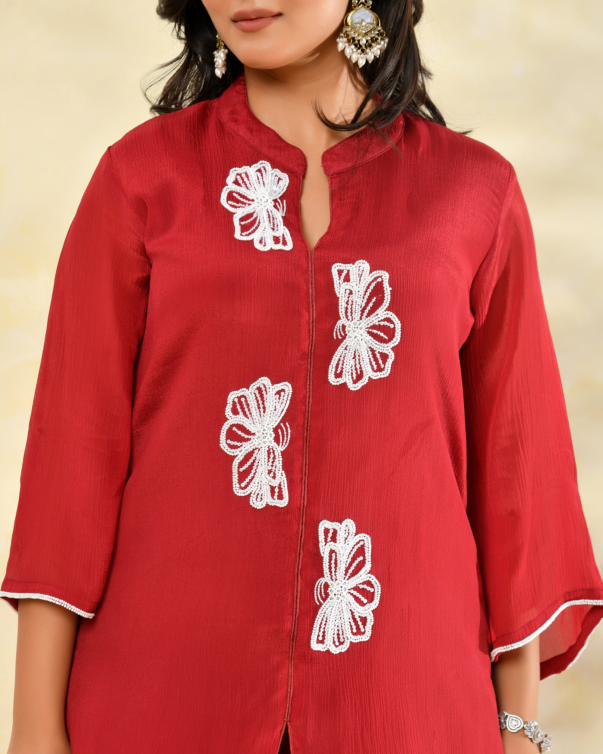 Marron Chinon Handwork Coord Set