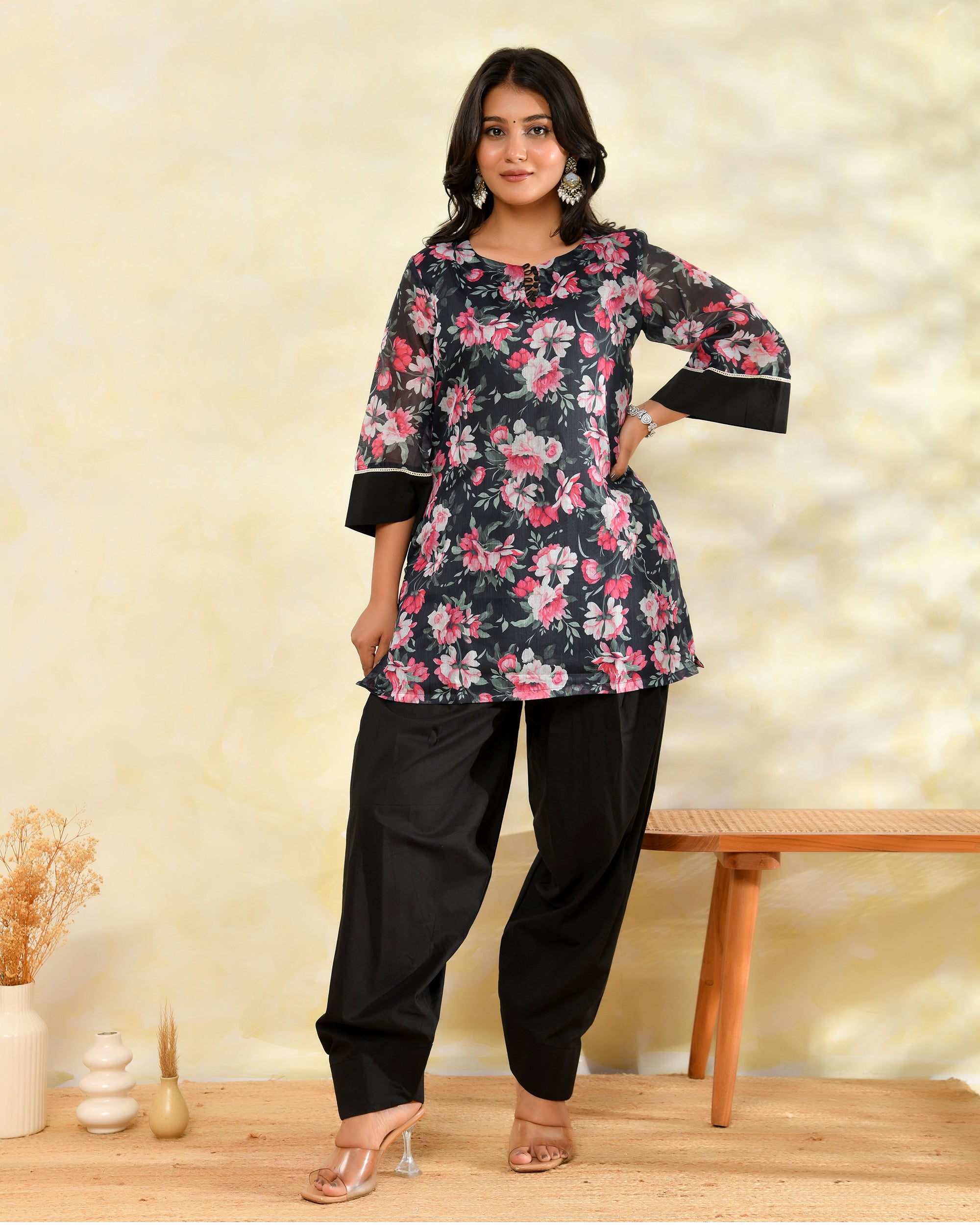 Black Farshi Coord Set