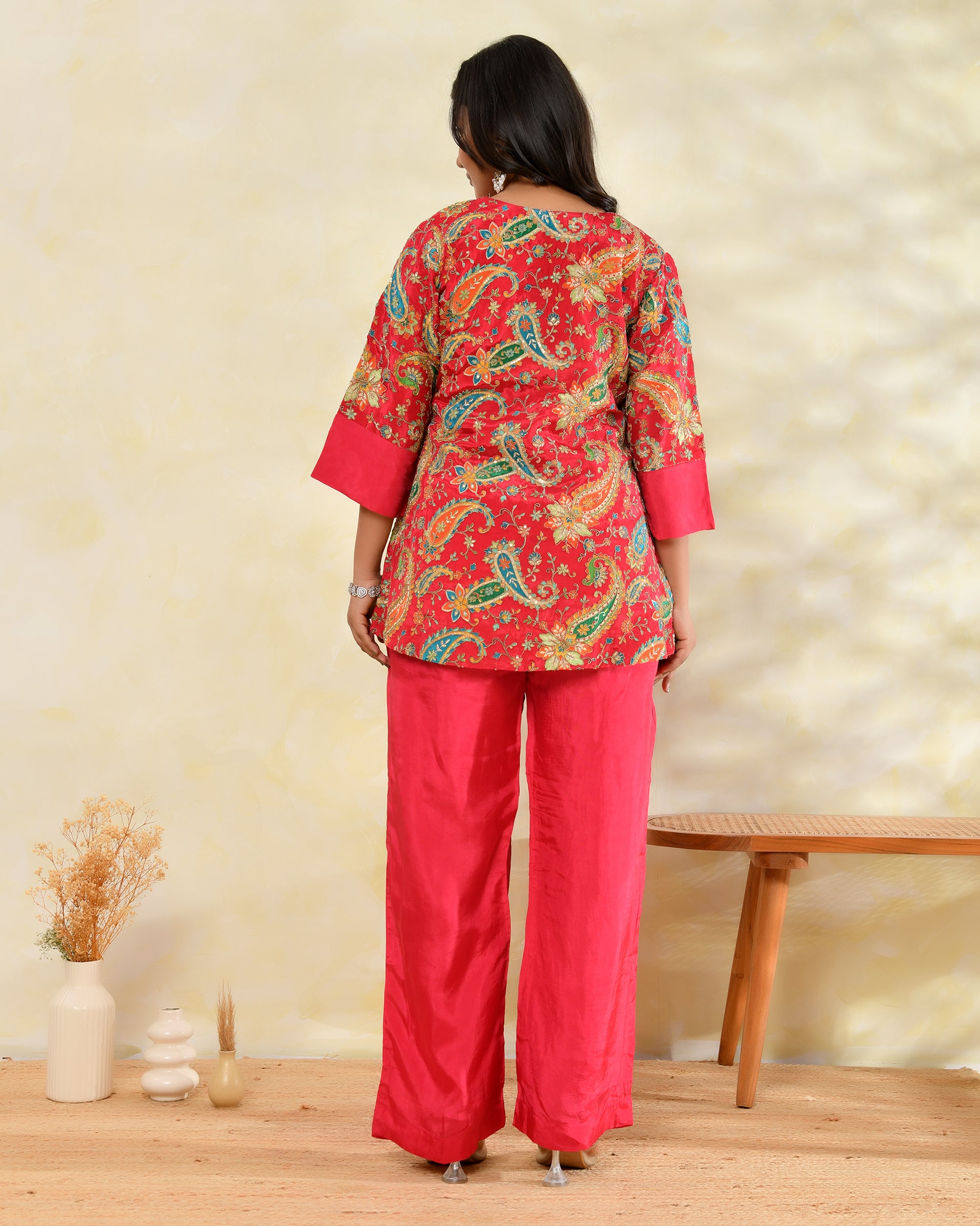 Radha Zari Handwork Coord Set