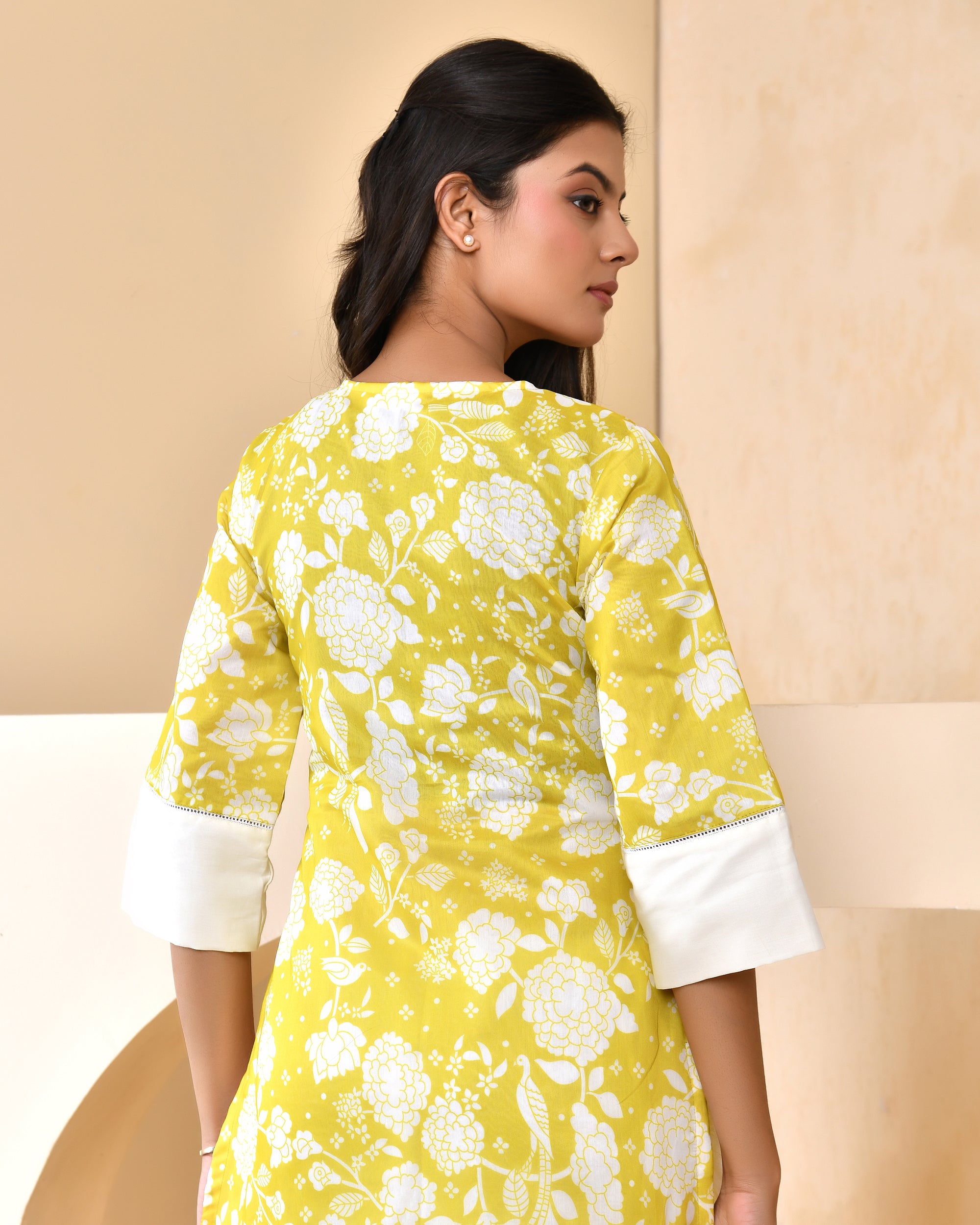 Neon Chanderi Kurta Set
