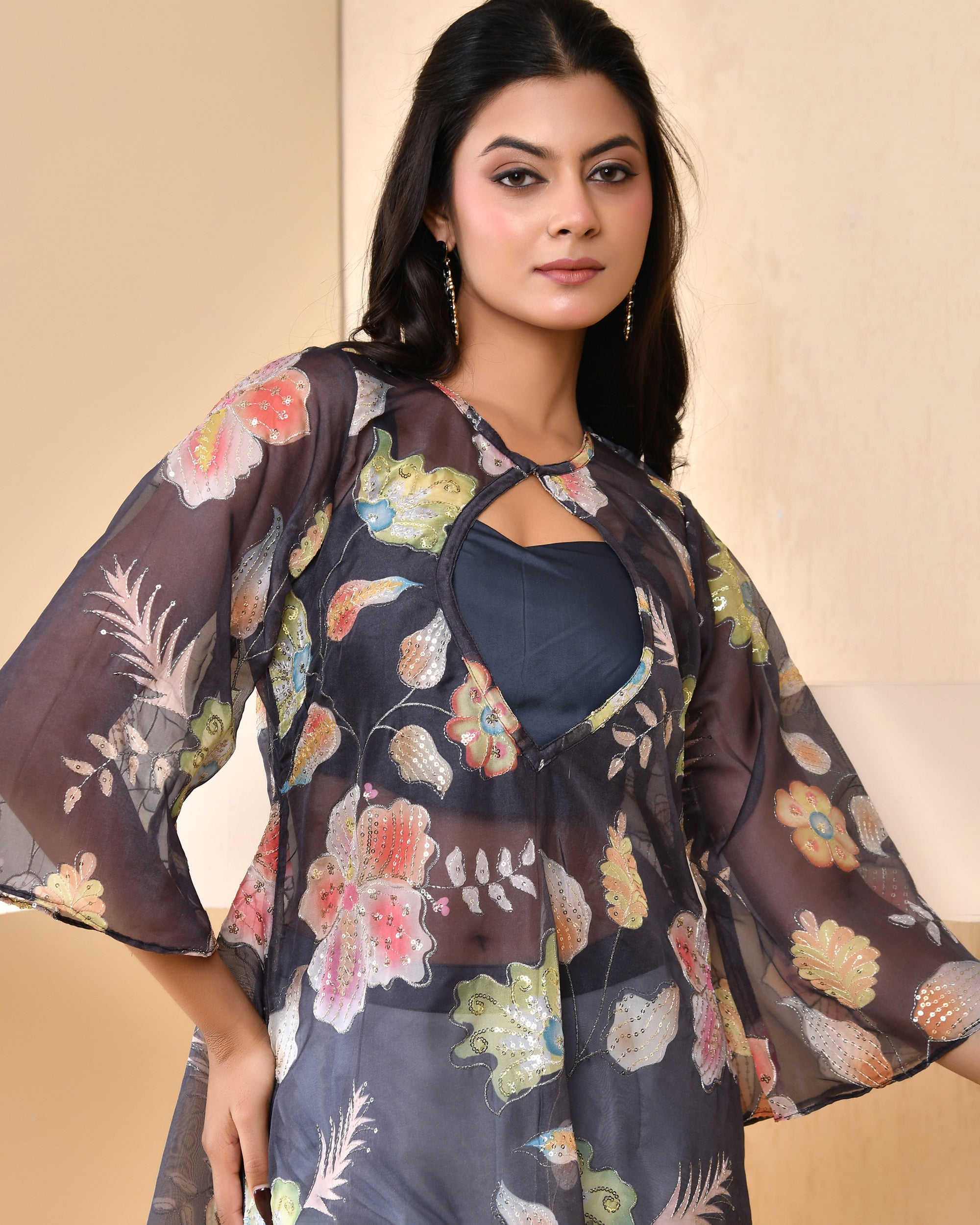 Yamuna Grey Jacket Dress