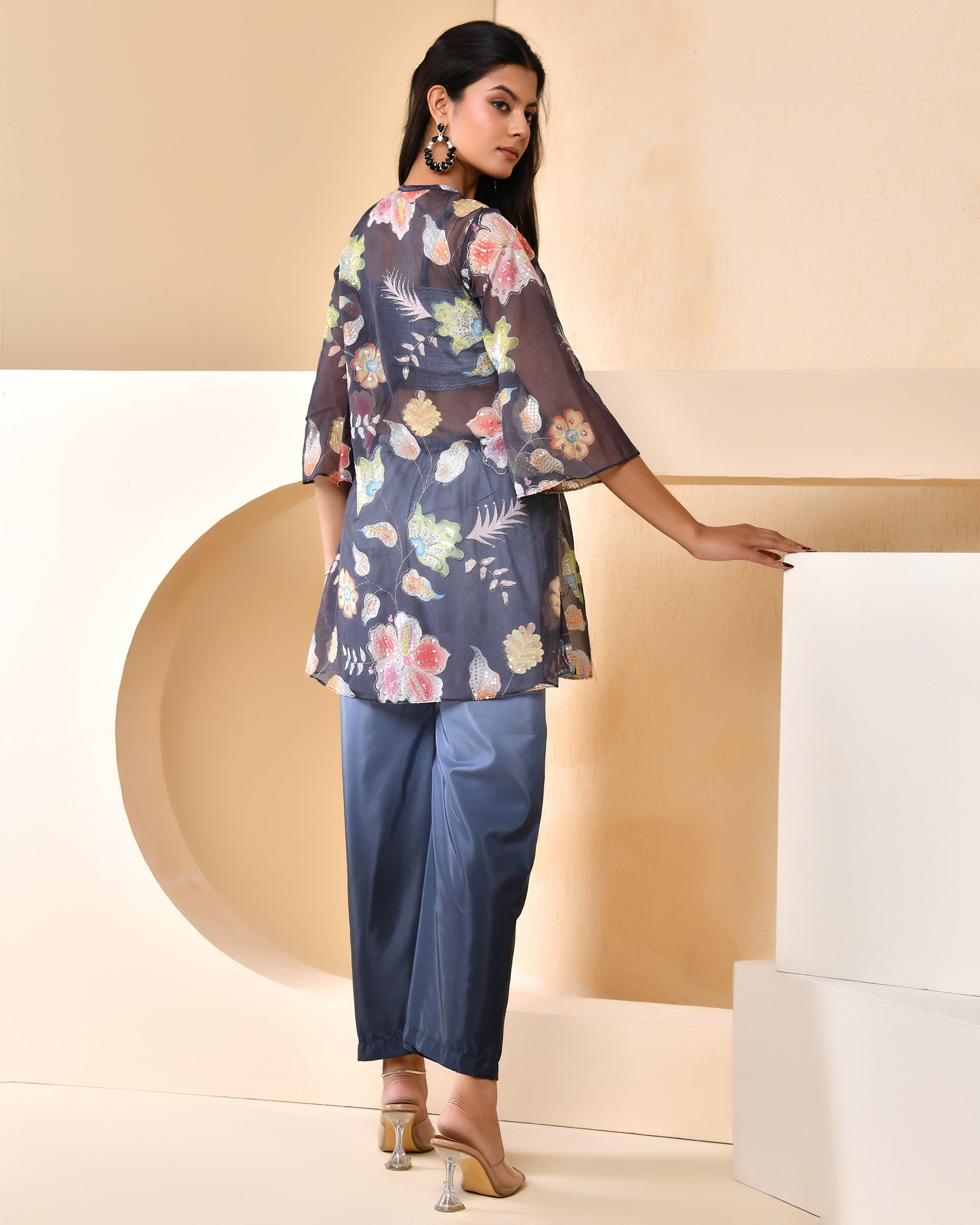 Yamuna Grey Jacket Dress