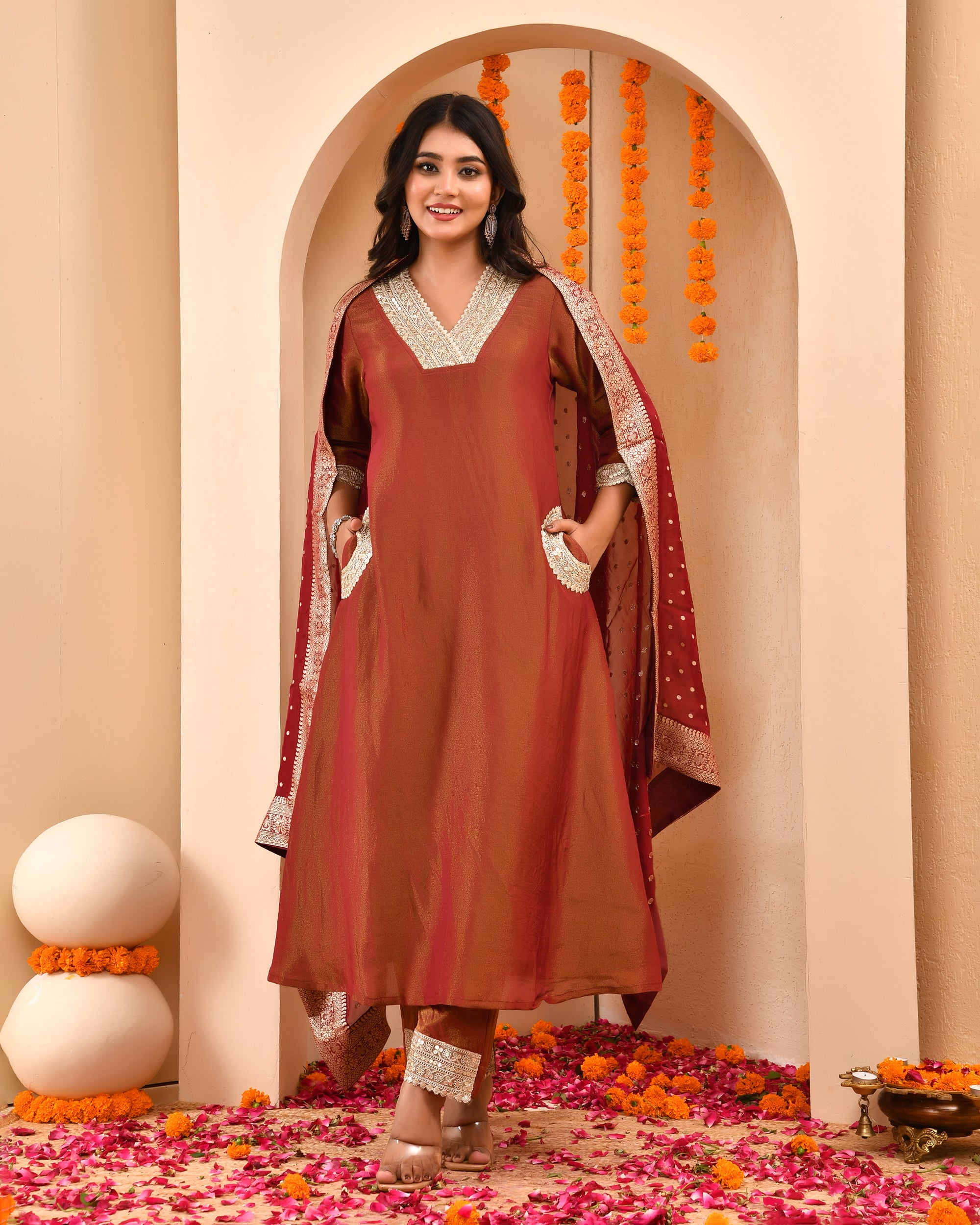 Maharani Zari Tissue Suit Set