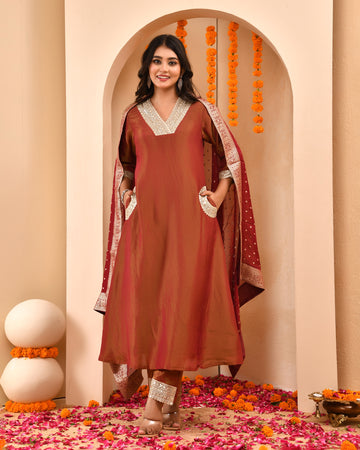 Maharani Zari Tissue Suit Set