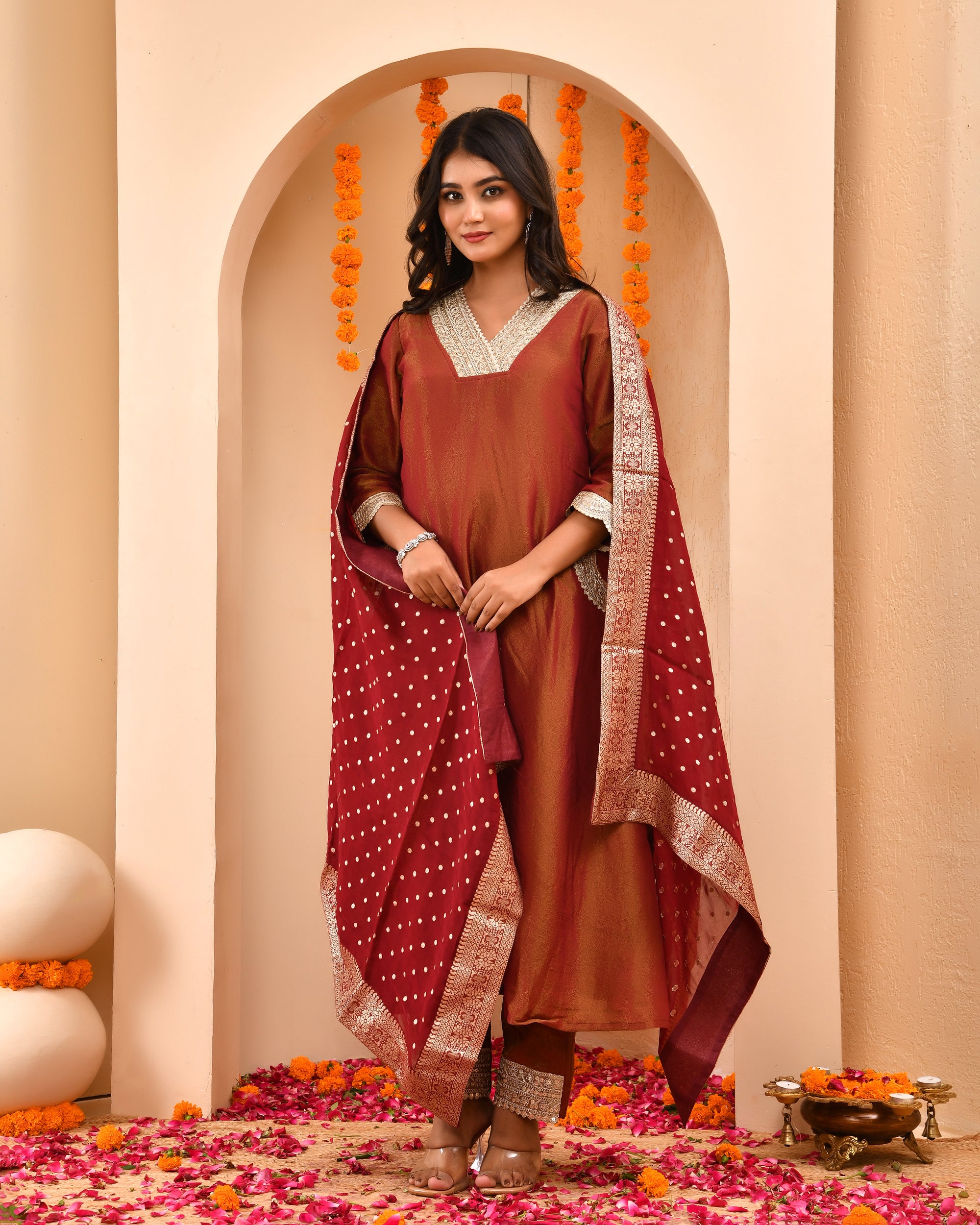 Maharani Zari Tissue Suit Set