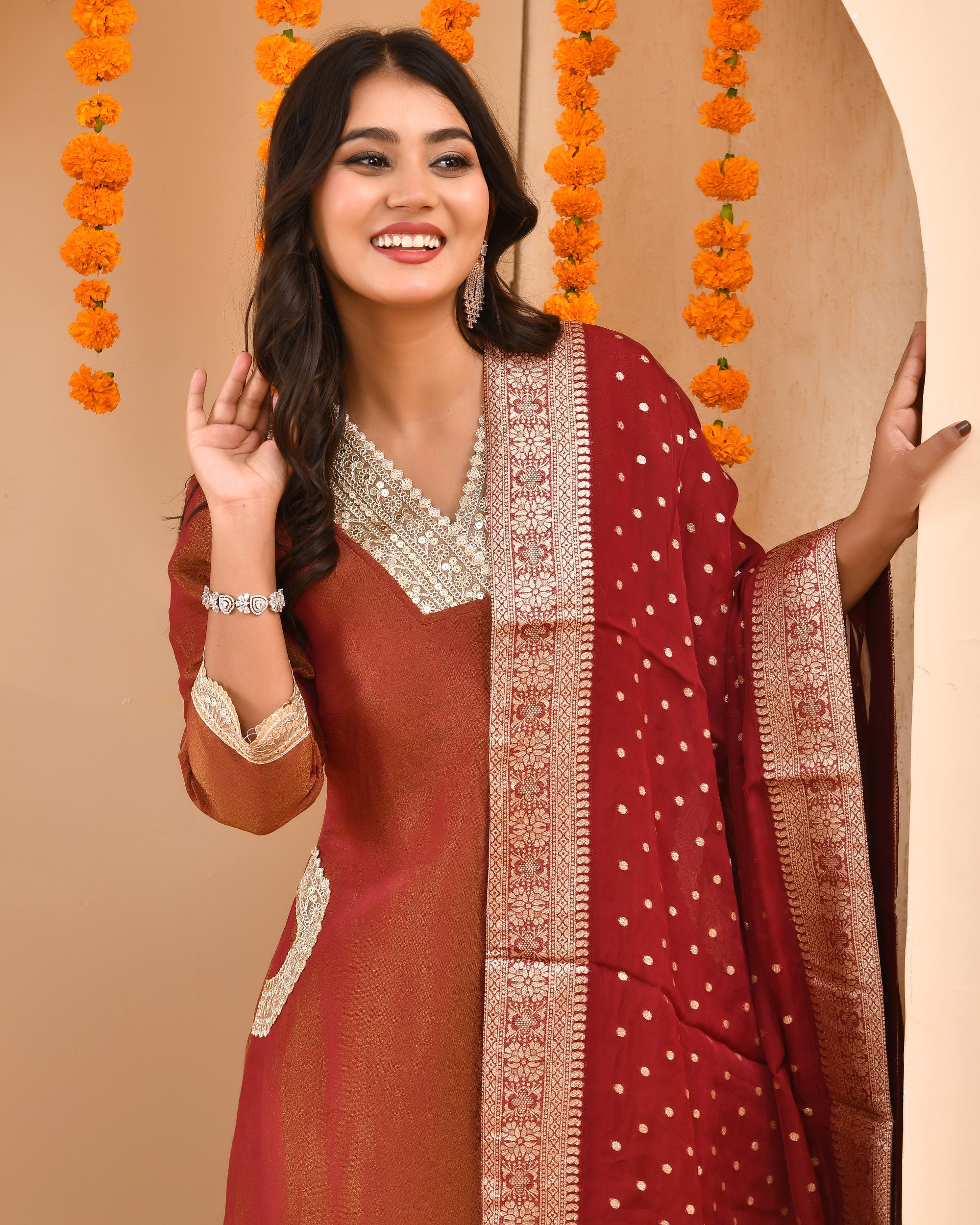 Maharani Zari Tissue Suit Set