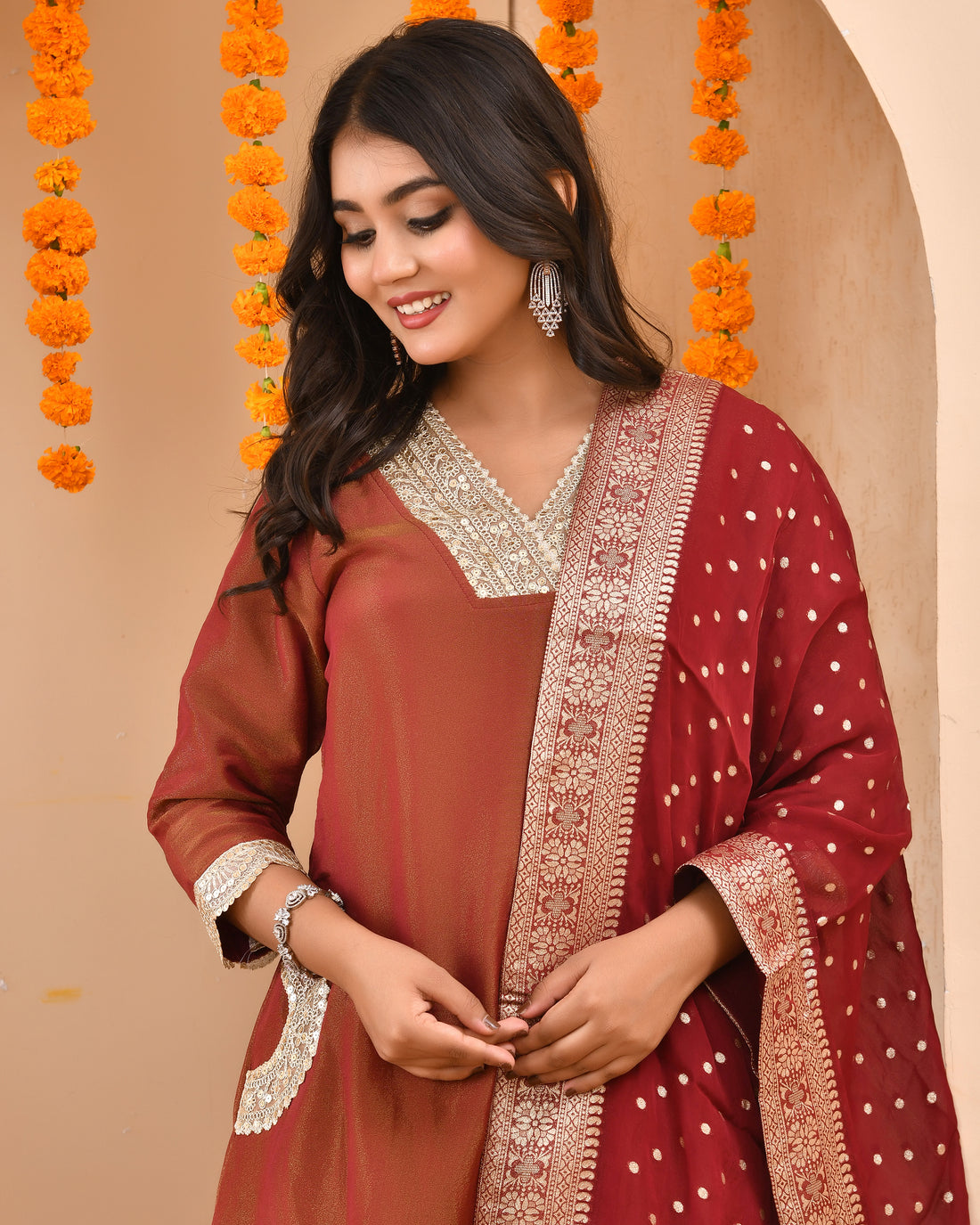 Maharani Zari Tissue Suit Set