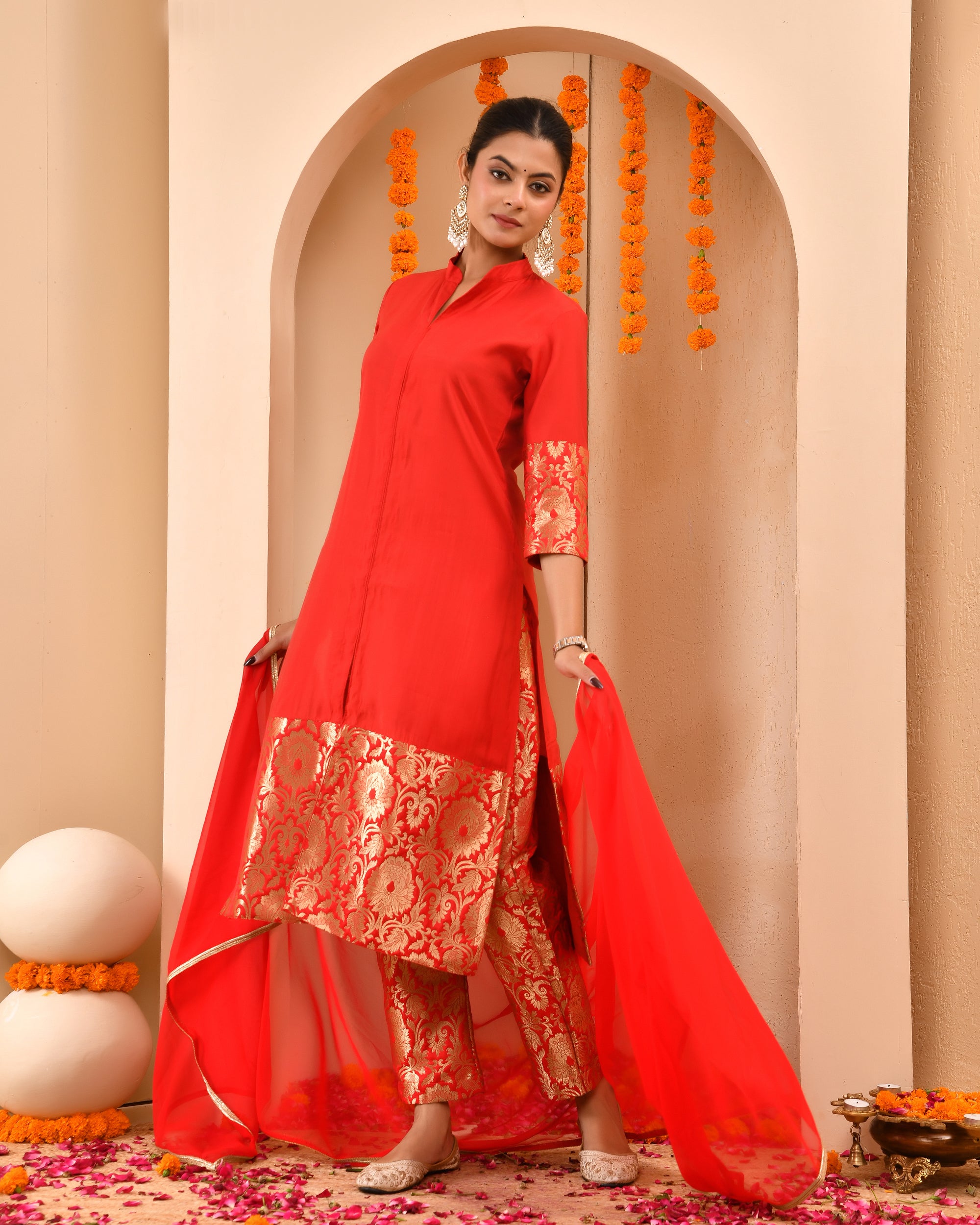 Rukhmani Brocade Duppta Set