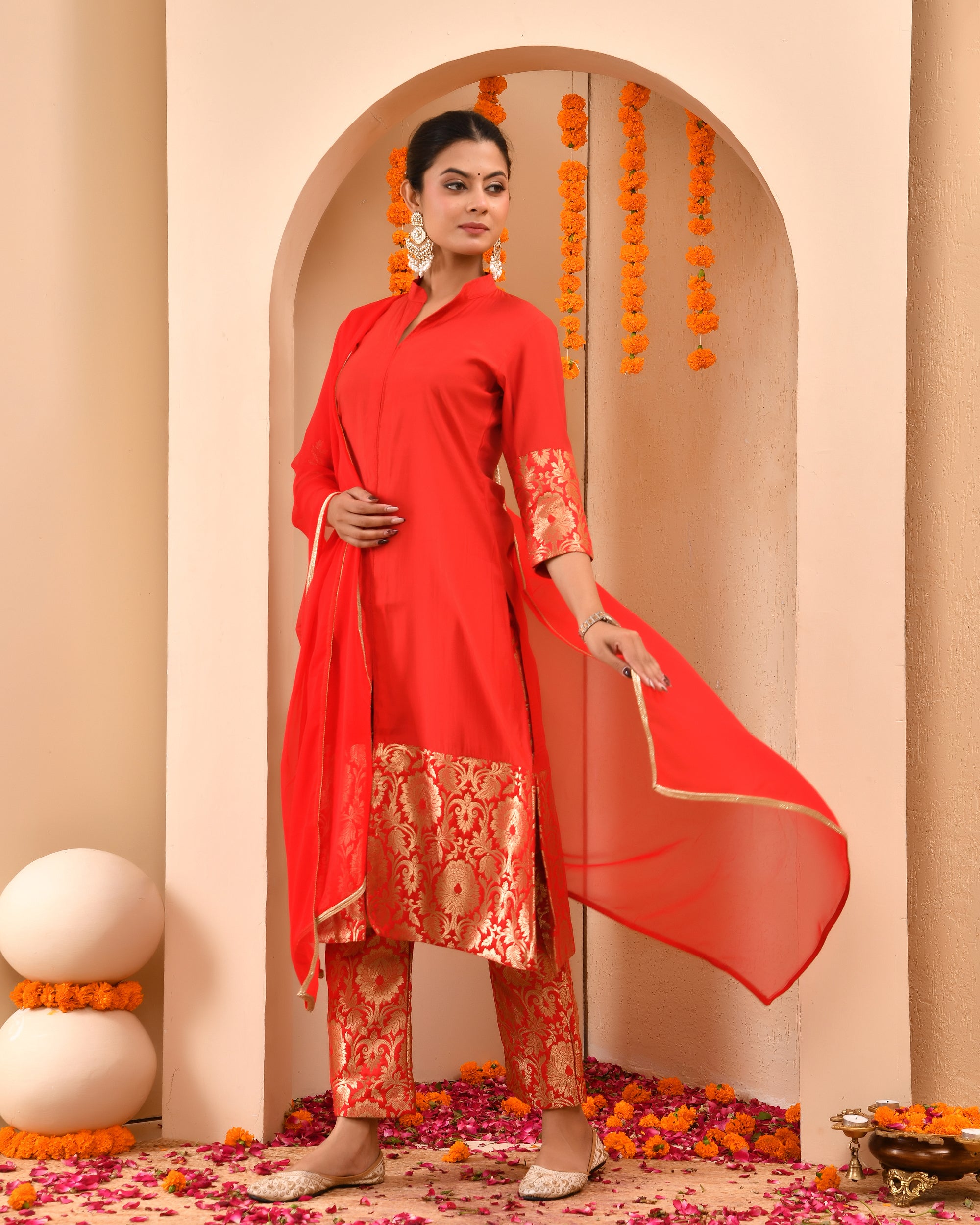 Rukhmani Brocade Duppta Set