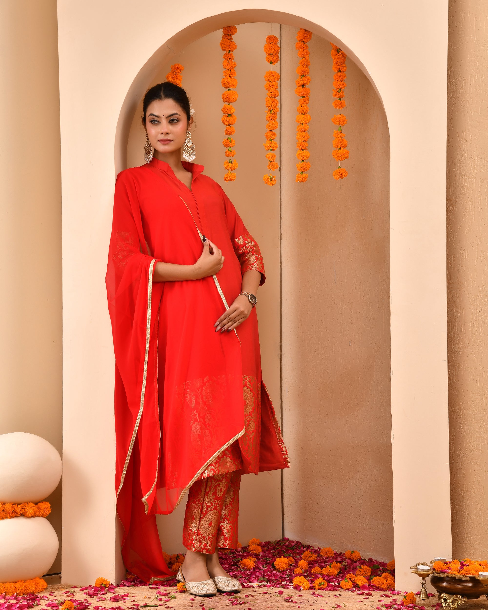 Rukhmani Brocade Duppta Set
