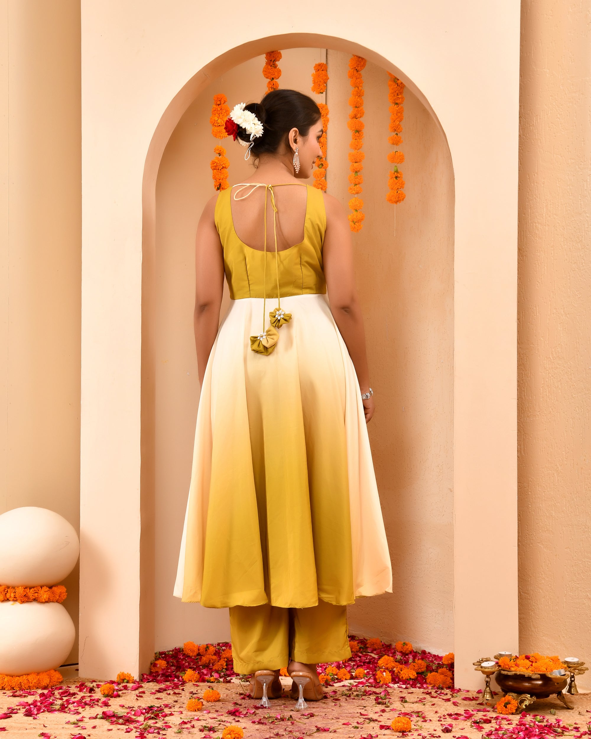 Daisy Green Ombre Anarkali Suit Set