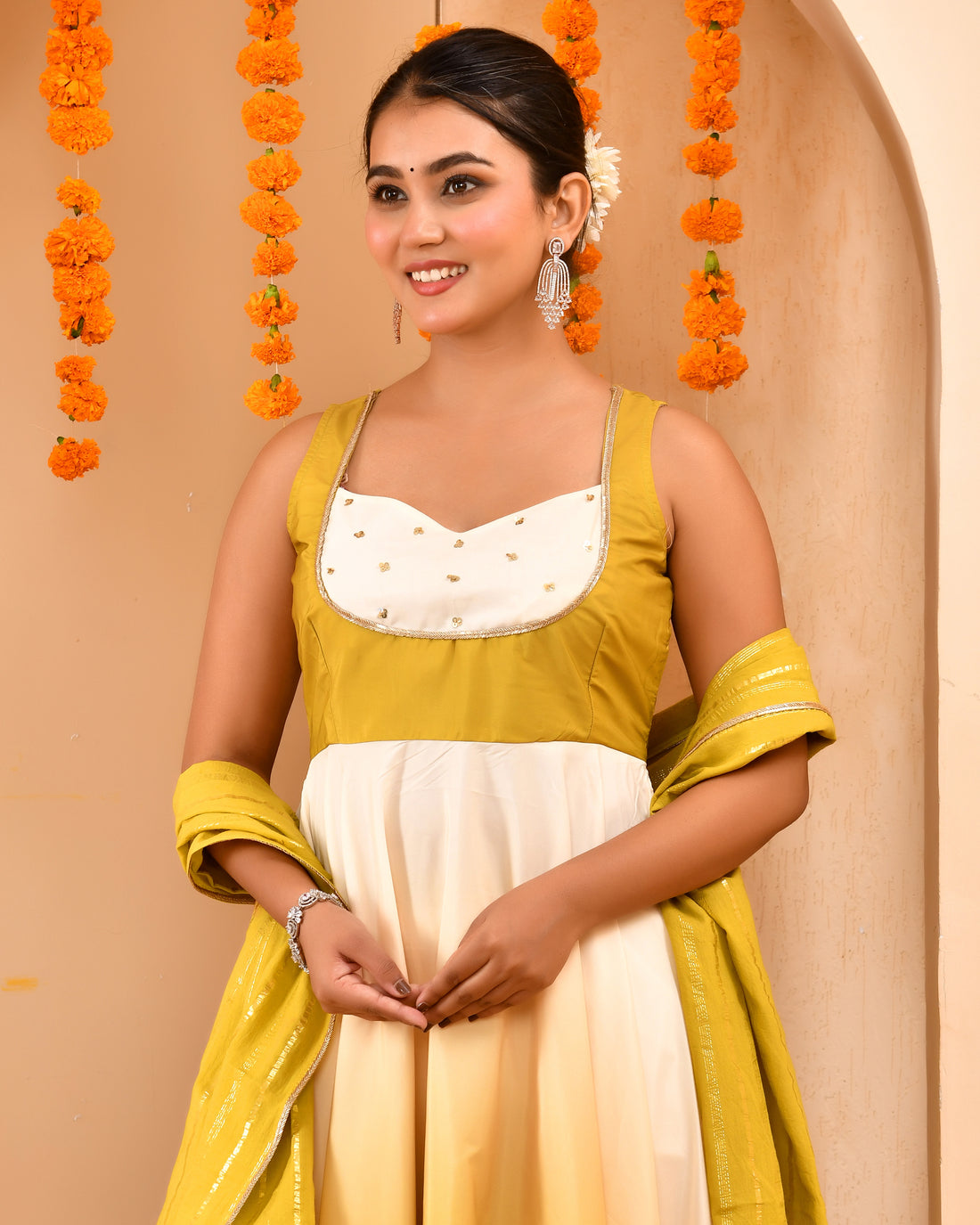 Daisy Green Ombre Anarkali Suit Set